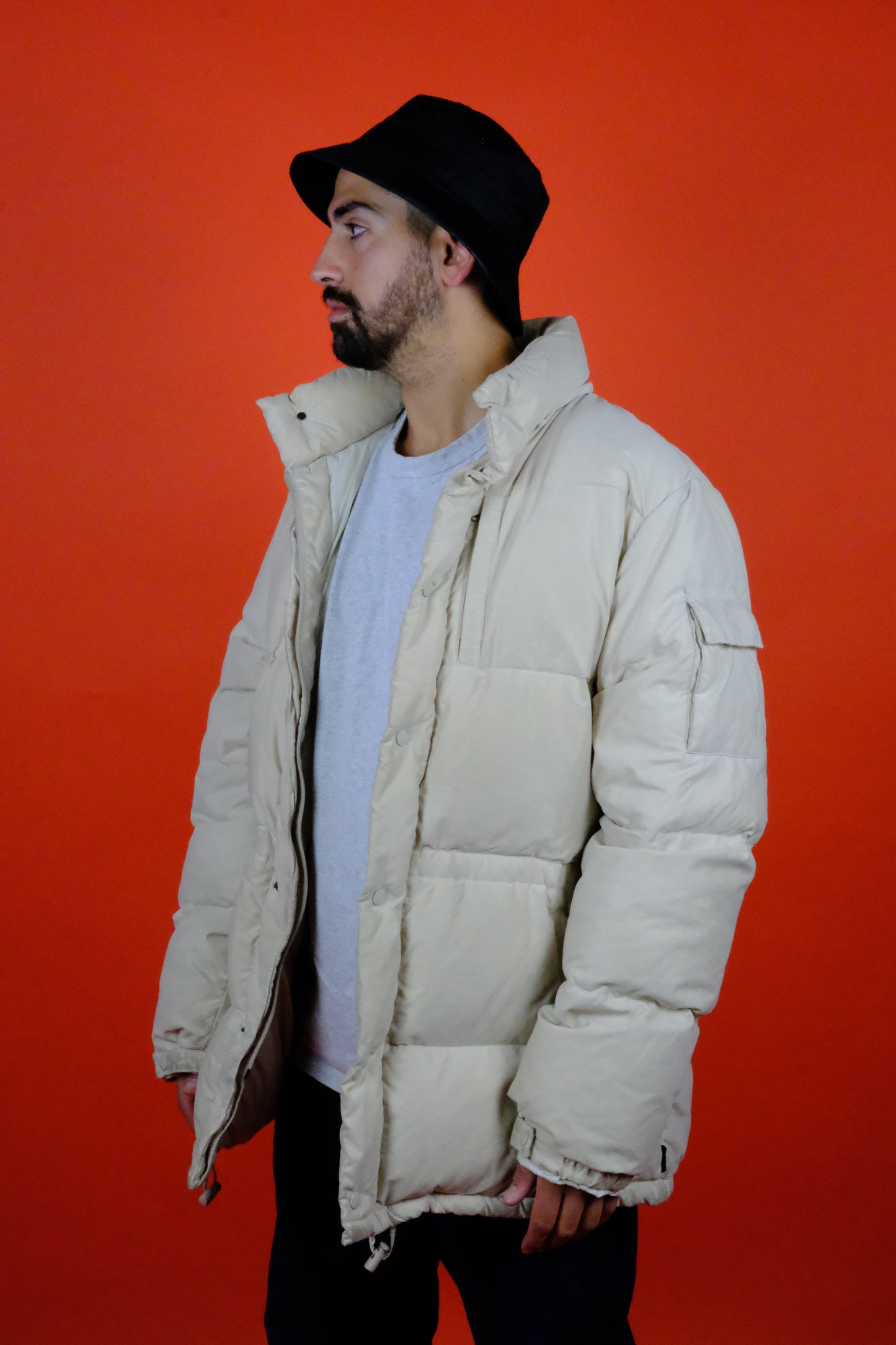 Moncler Down Jacket Long in Off White - vintage clothing clochard92.com