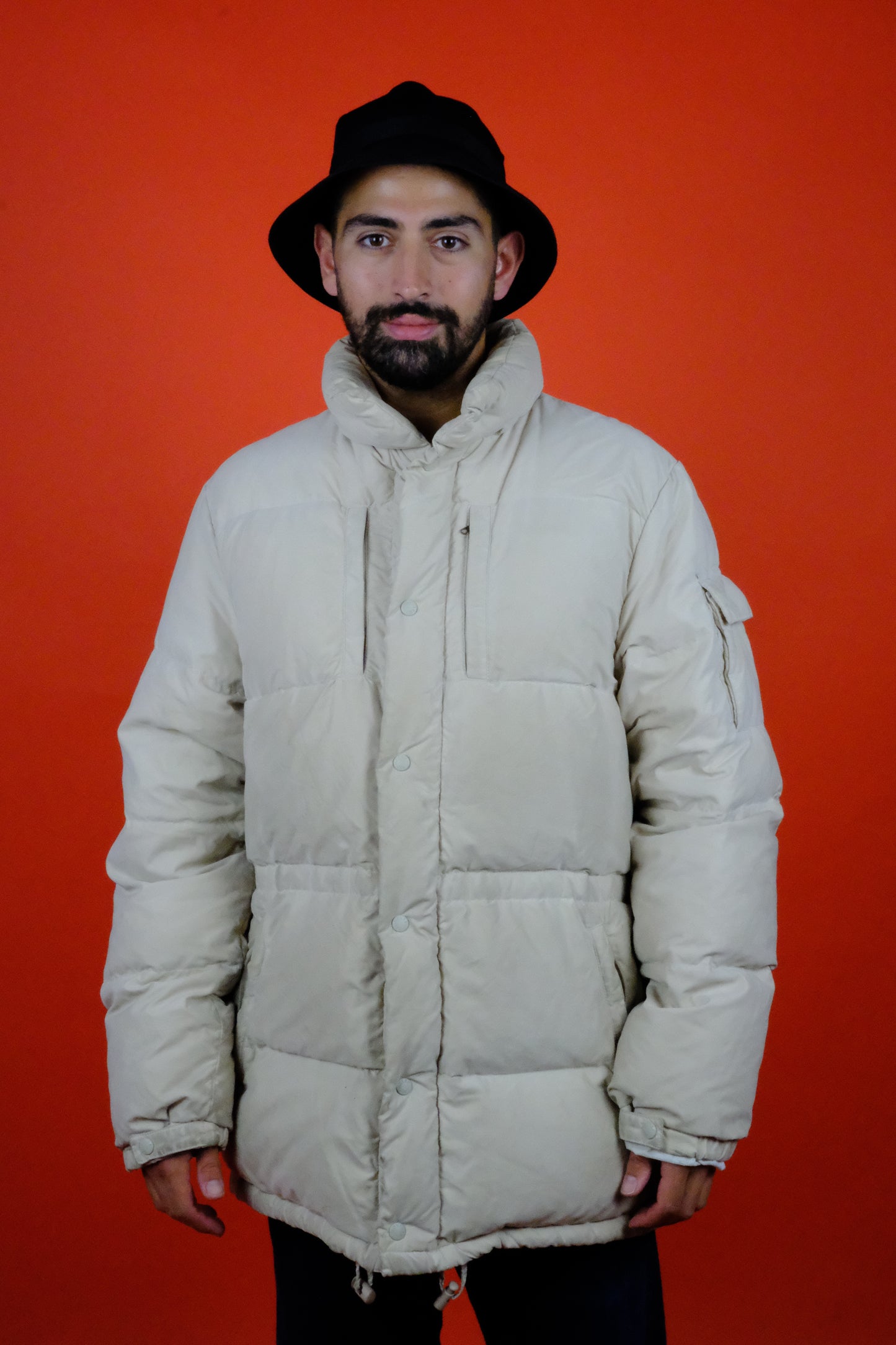 Moncler Down Jacket Long in Off White - vintage clothing clochard92.com