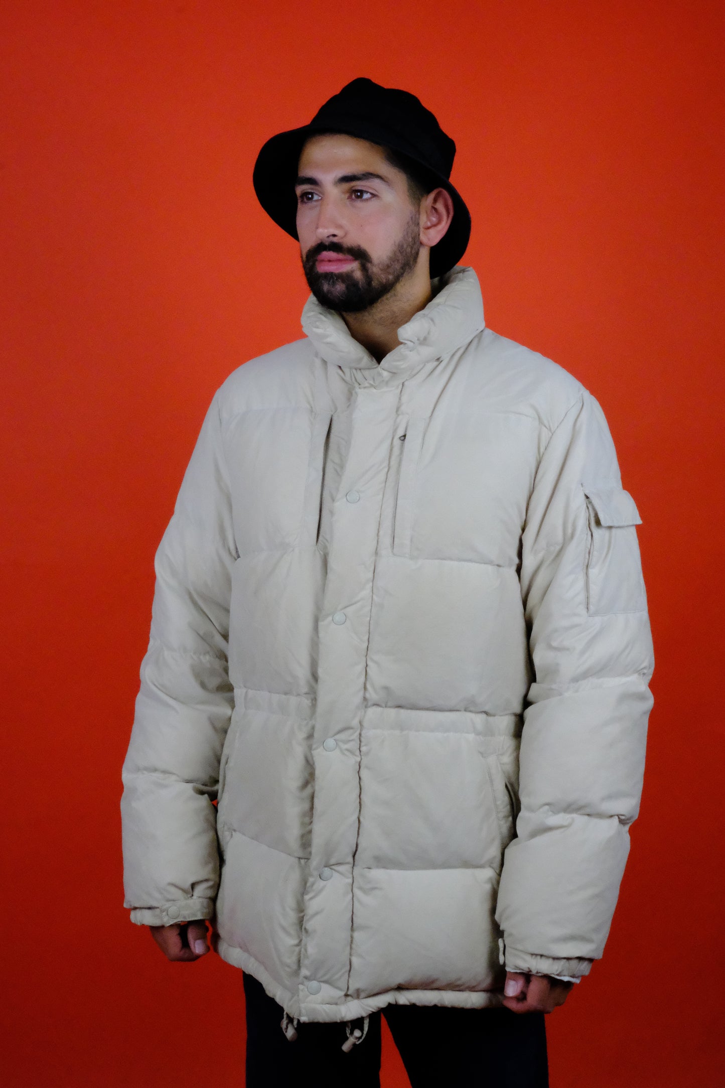 Moncler Down Jacket Long in Off White - vintage clothing clochard92.com