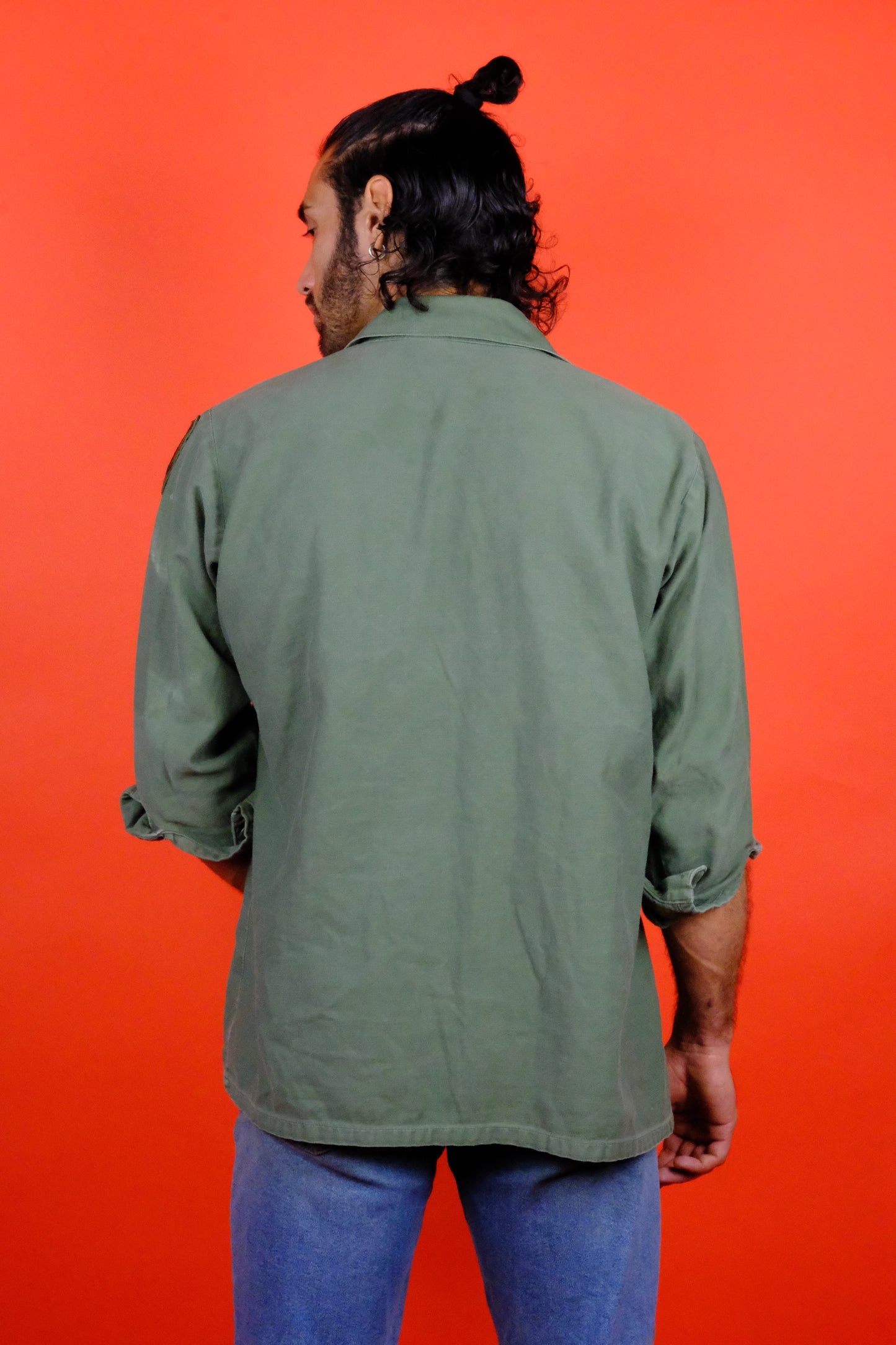 U.S. Army OG-107 Utility Shirt Name 'AVERILL' - vintage clothing clochard92.com