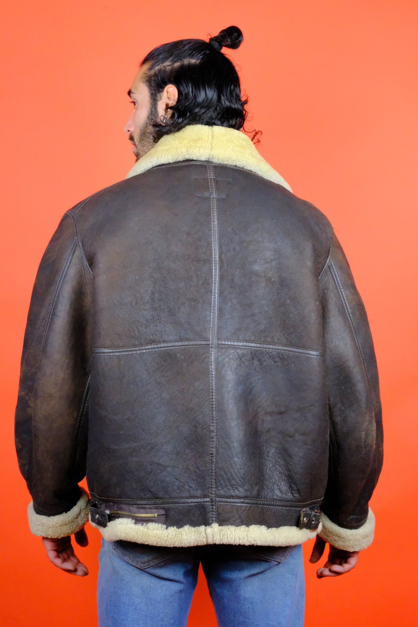 B-3 Aviation Jacket Real Sheepskin - vintage clothing clochard92.com