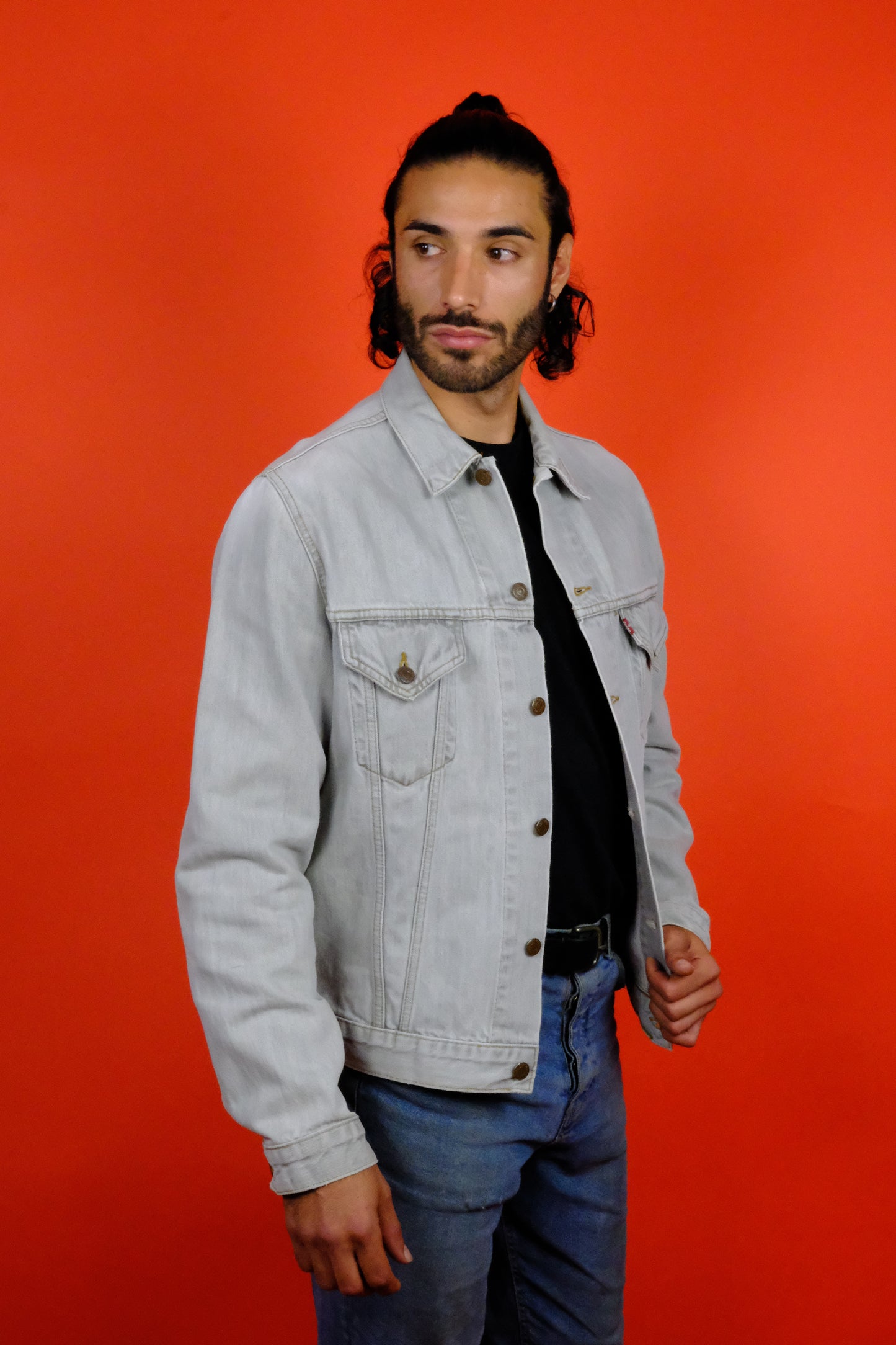 Levi's Trucker Grey Denim Jacket 'XL' - vintage clothing clochard92.com