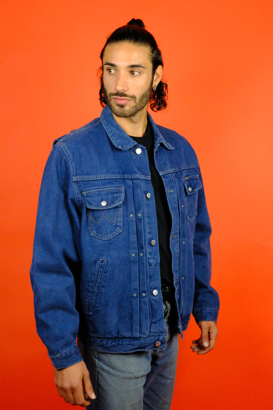Wrangler Blue Denim Jacket 'XL' - vintage clothing clochard92.com