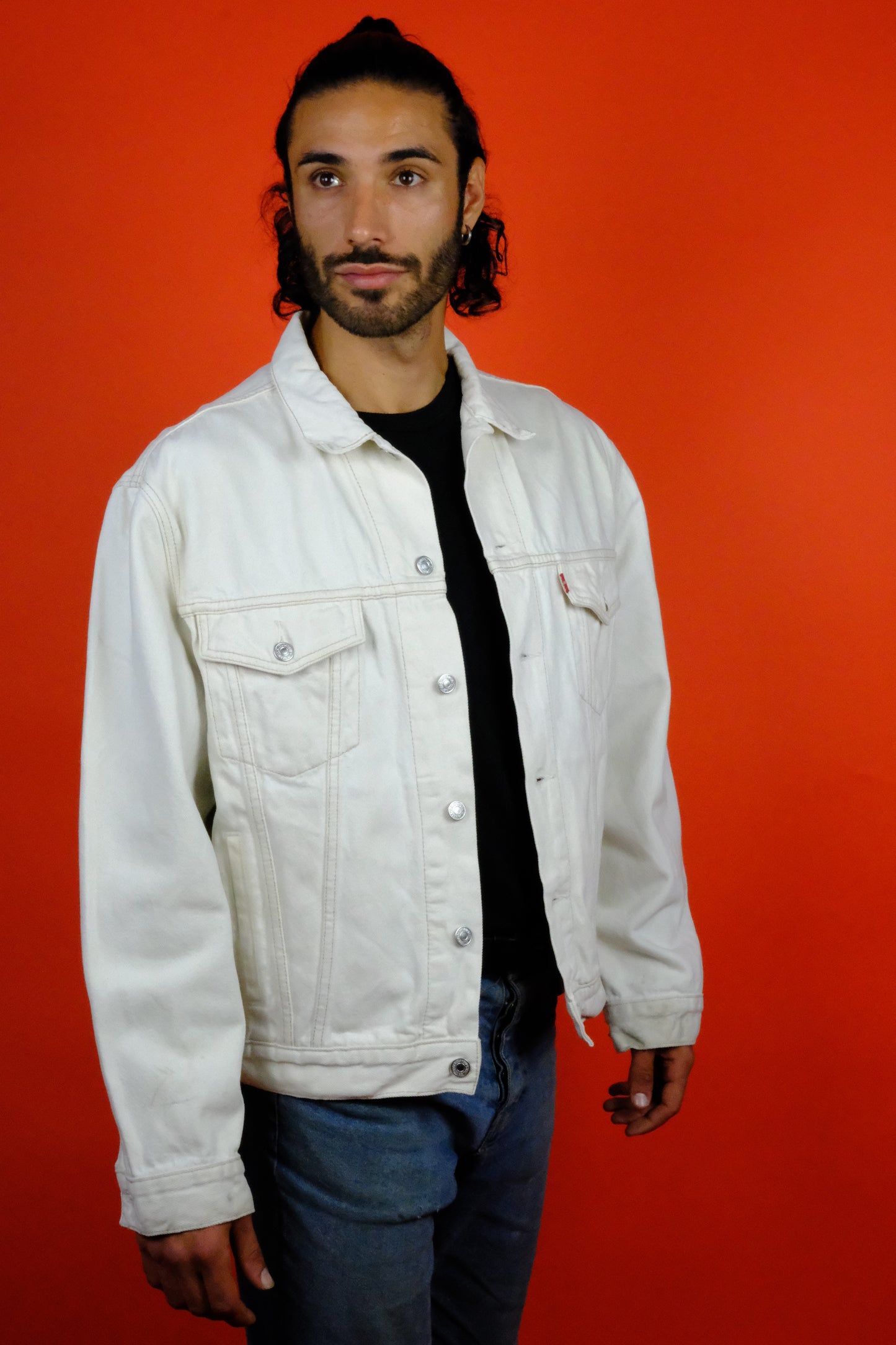 Levi's Red Tab White Denim Jacket 'XL' - vintage clothing clochard92.com