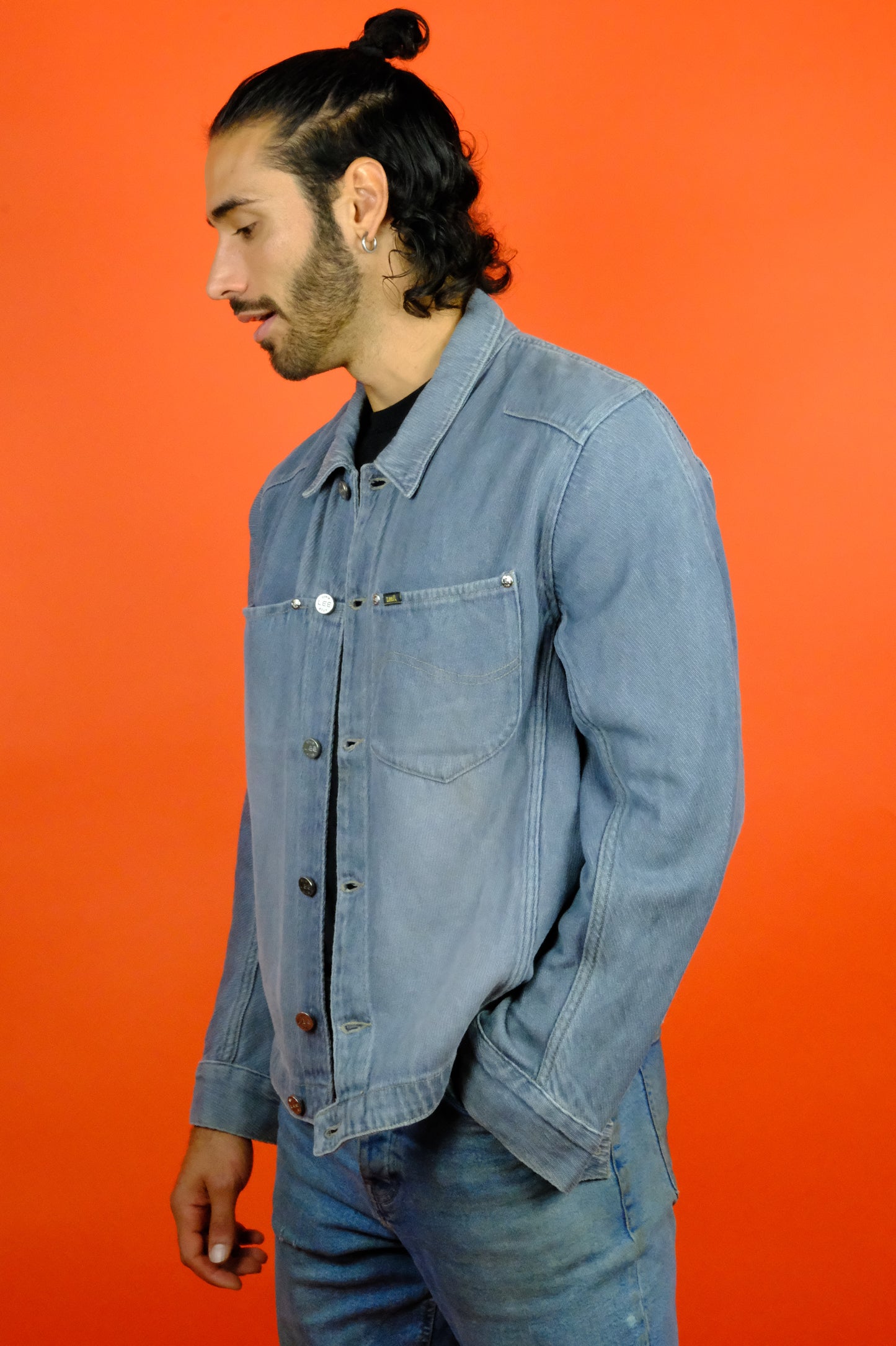 Lee Sanforized Faded Purple Denim Jacket 'XL' - vintage clothing clochard92.com