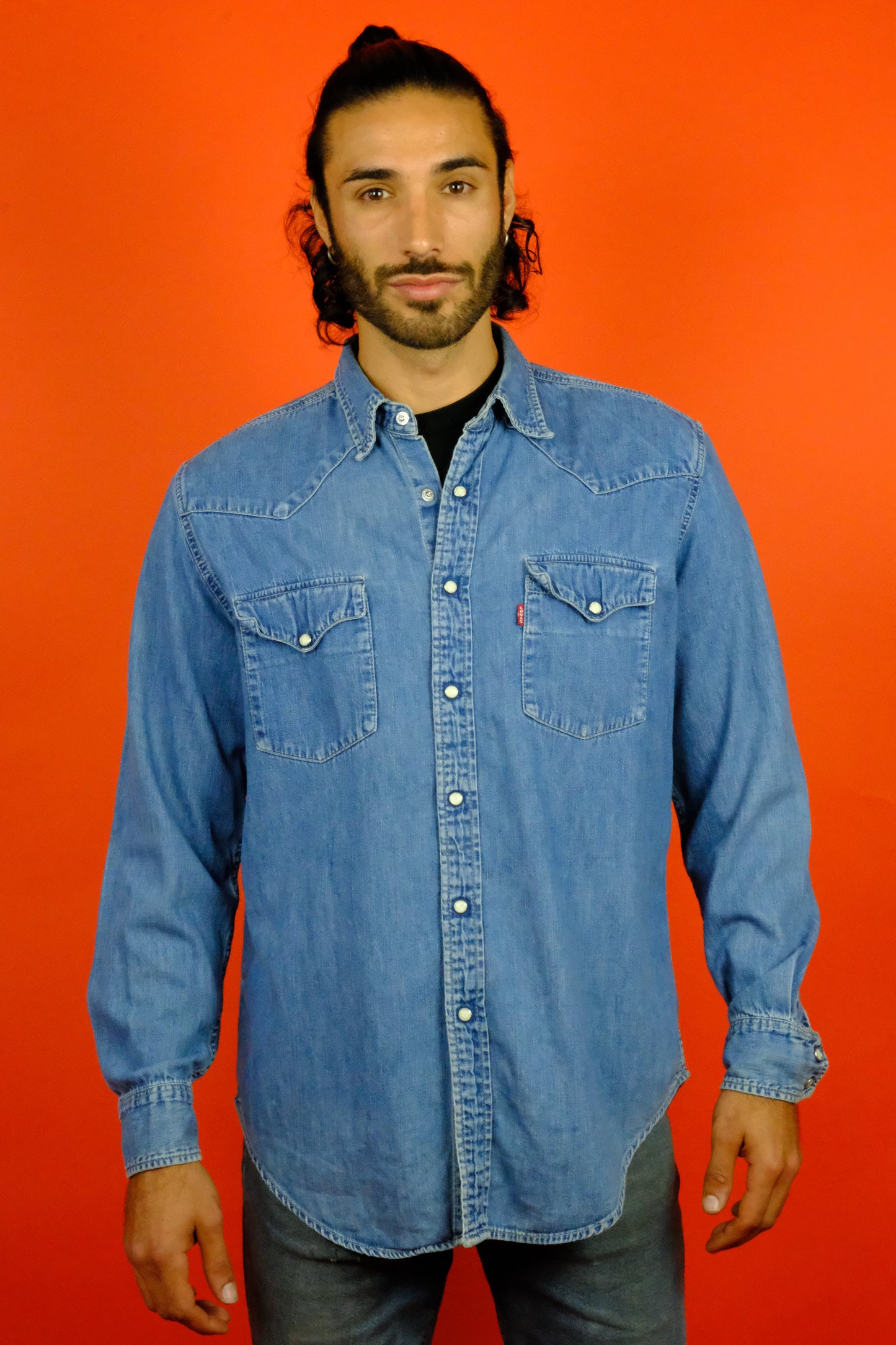 Levi's Red Tab Western Denim Shirt 'L' - vintage clothing clochard92.com