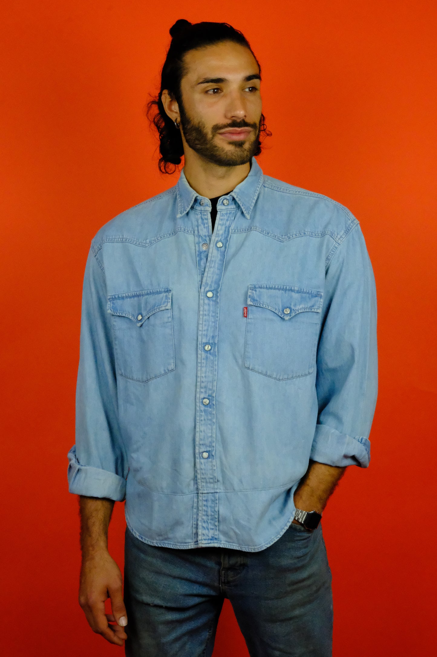 Levi's Western Denim Shirt 'L' - vintage clothing clochard92.com