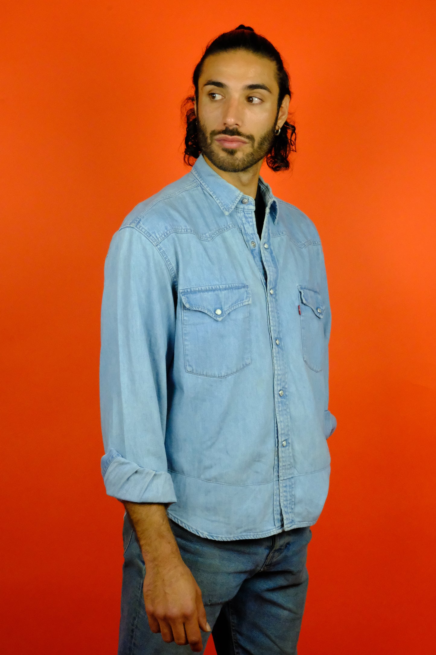 Levi's Western Denim Shirt 'L' - vintage clothing clochard92.com