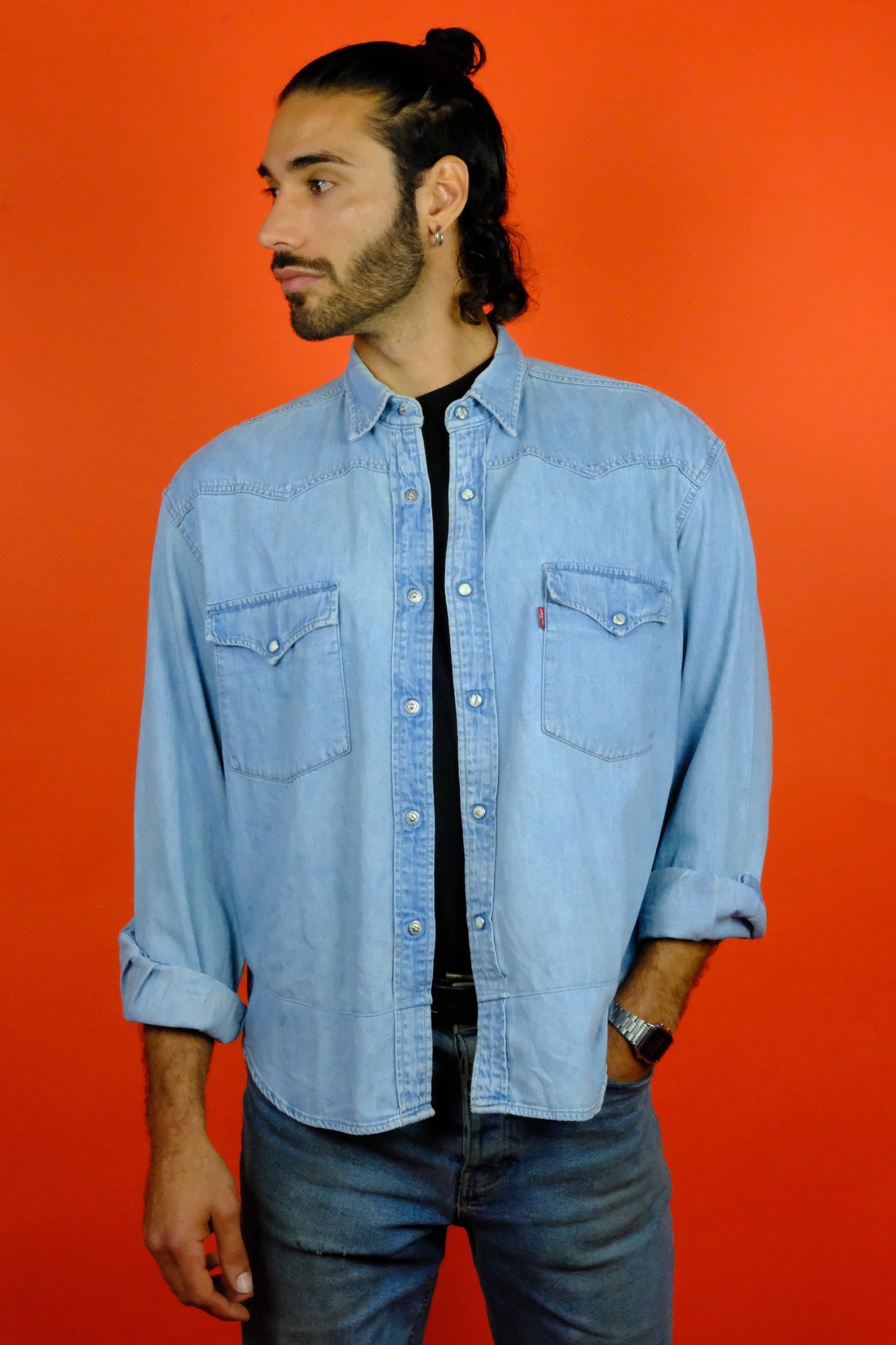 Levi's Western Denim Shirt 'L' - vintage clothing clochard92.com