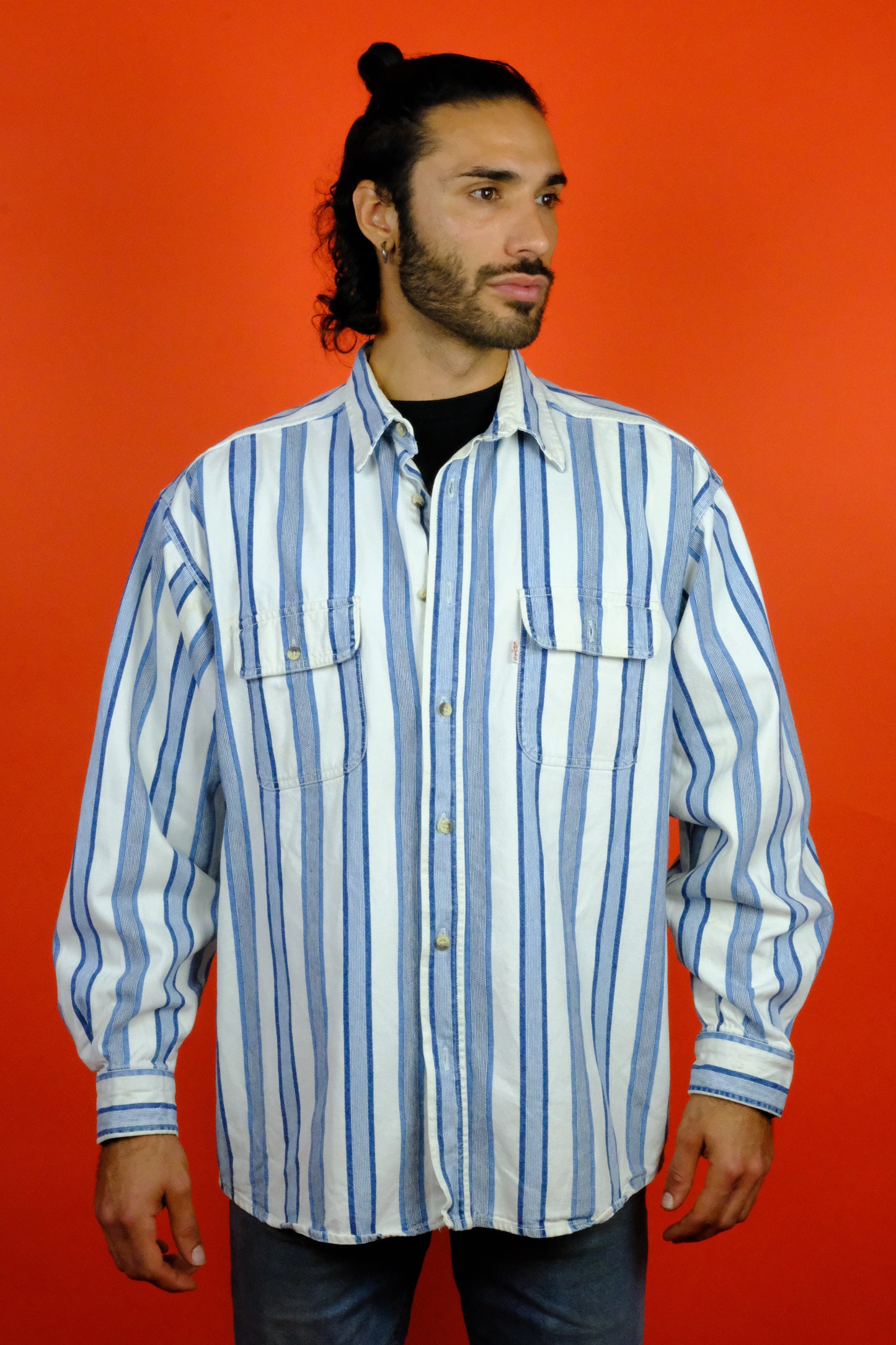 Levi's Striped Denim Shirts 'XL' - vintage clothing clochard92.com