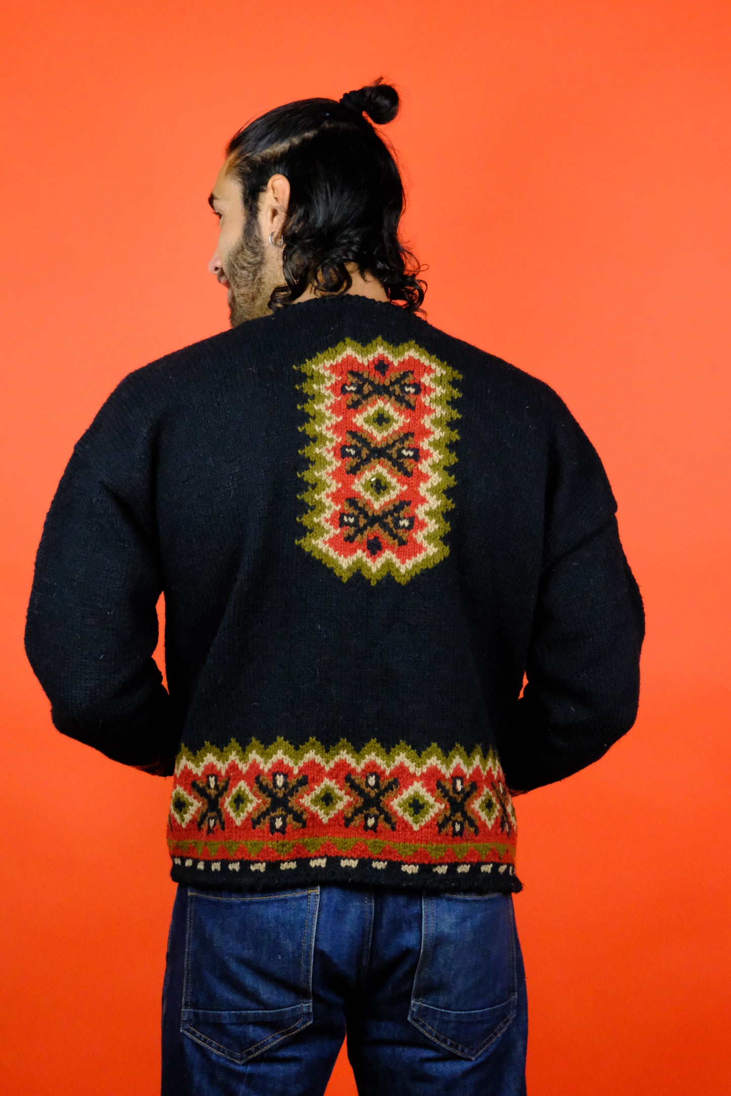 Planet Earth Imports Hand Knitted Cardigan 'M' - vintage clothing clochard92.com