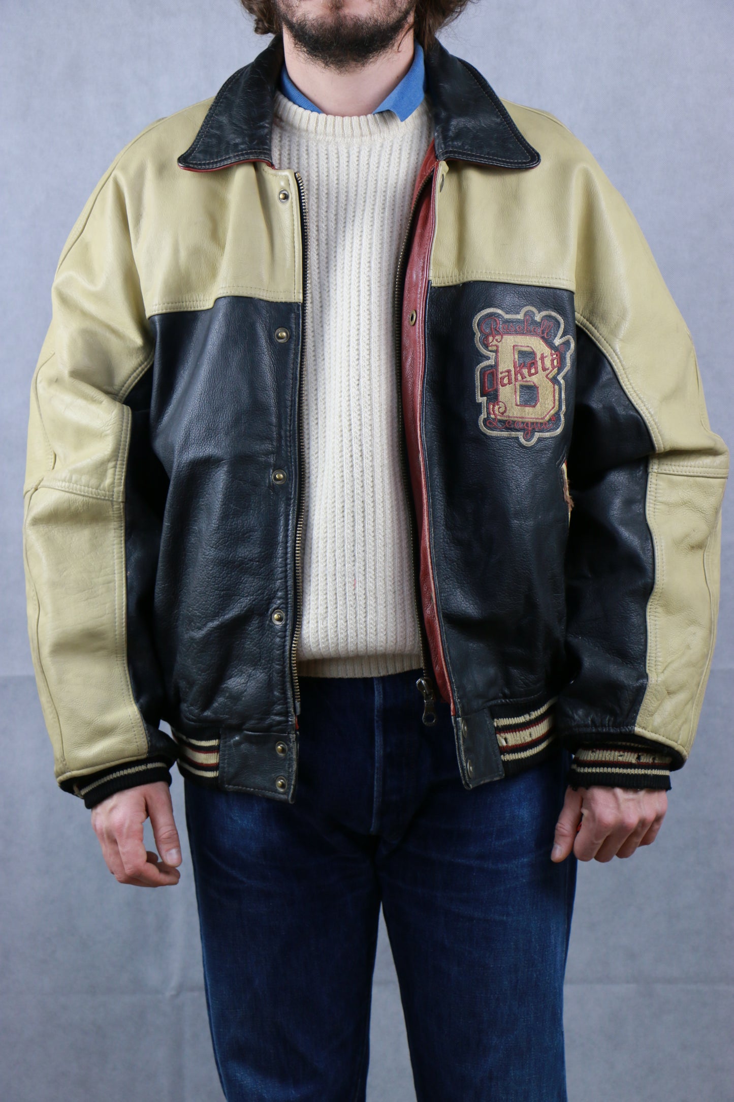 Leather Varsity Jacket - vintage clothing clochard92.com