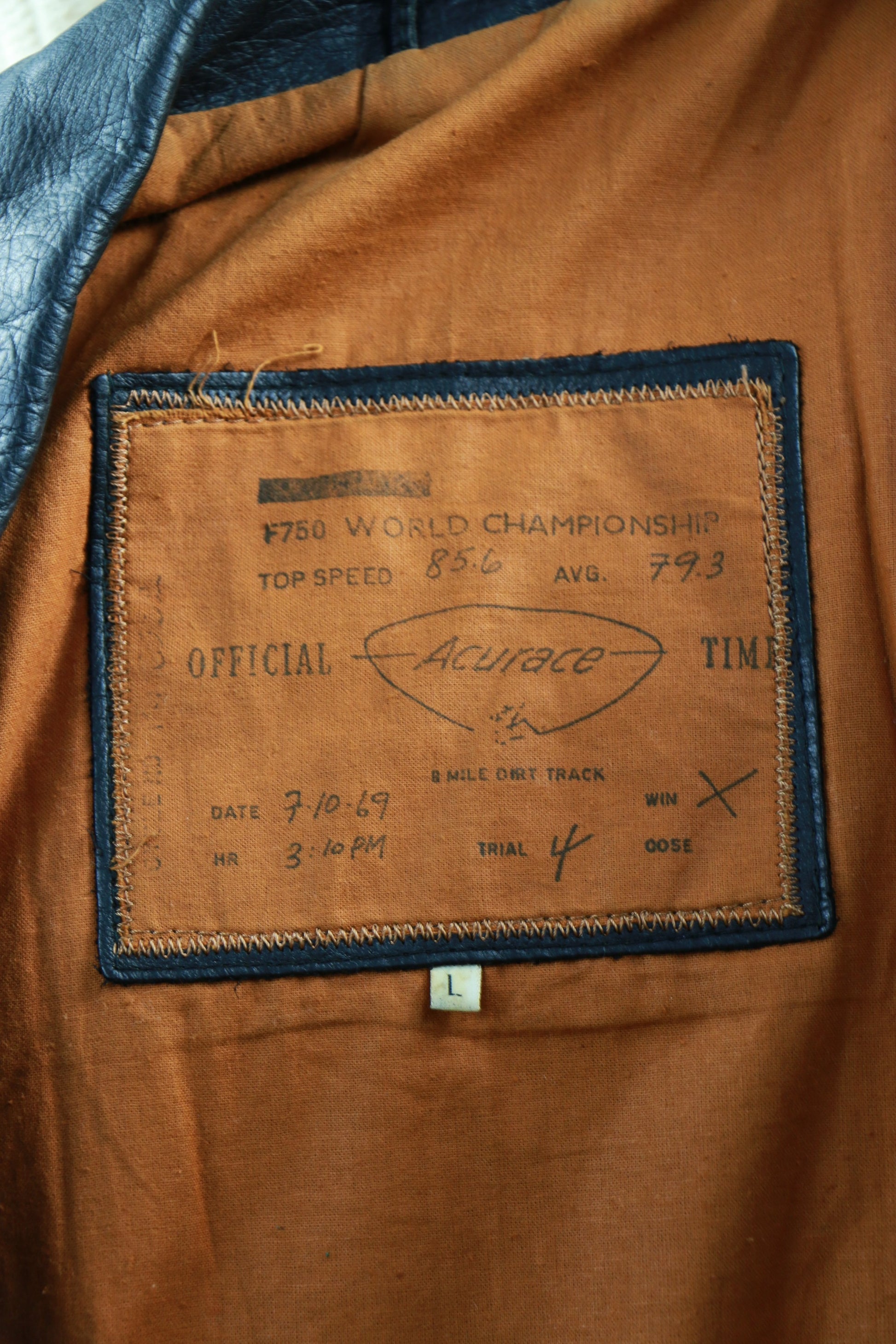 '92 Biker Leather Jacket Motorcycle Club U.S.A. 'Daytona to L.A. Racing' - vintage clothing clochard92.com, Vintage Store Clochard92.com