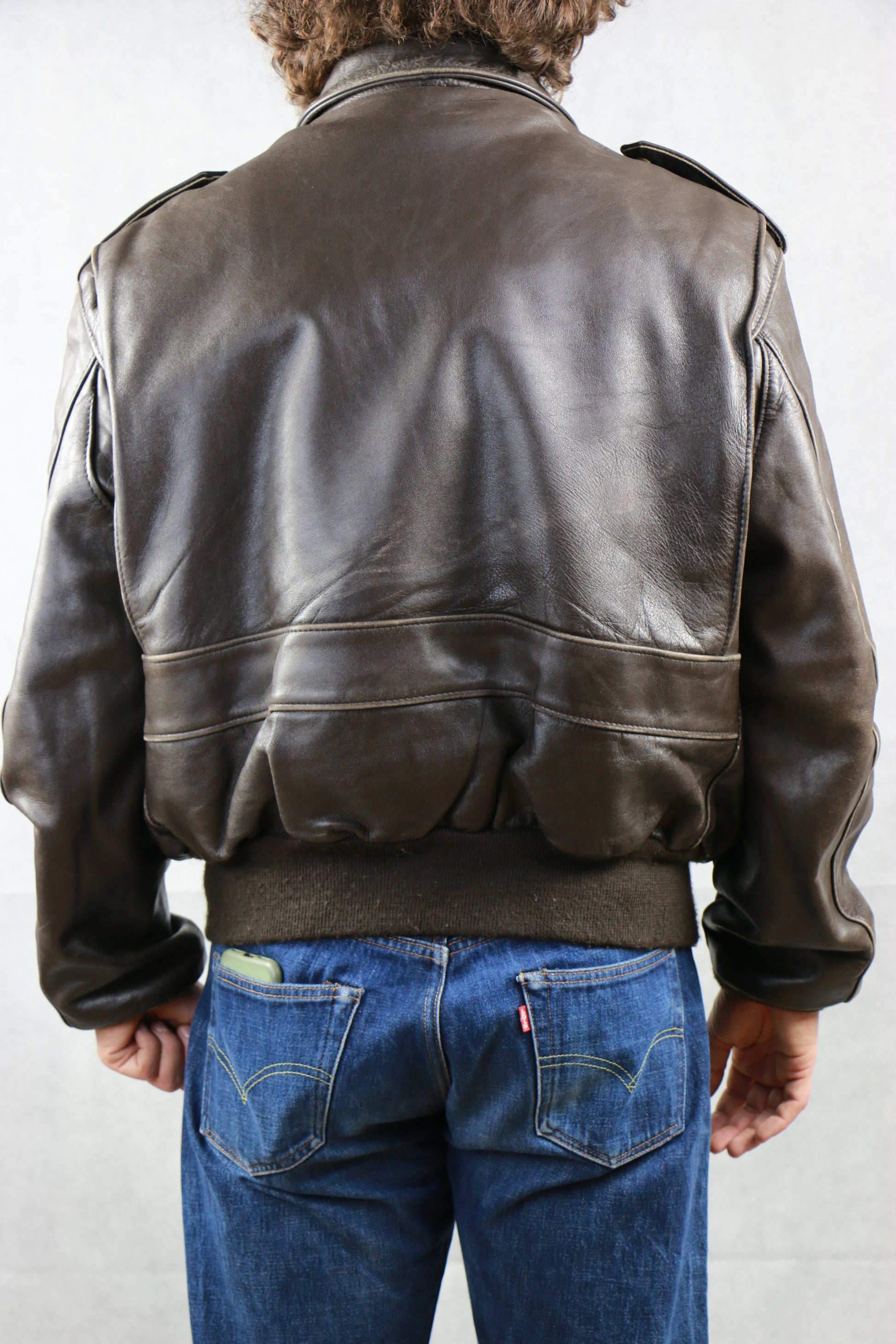 Schott 684 SM Type A-2 Leather Jacket, clochard92.com, Vintage Store Clochard92.com