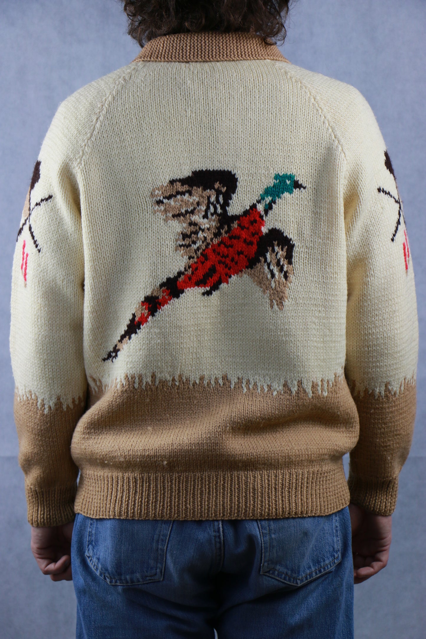 Handmade Pheasant Sweater Talon Zip 60s, clochard92.com