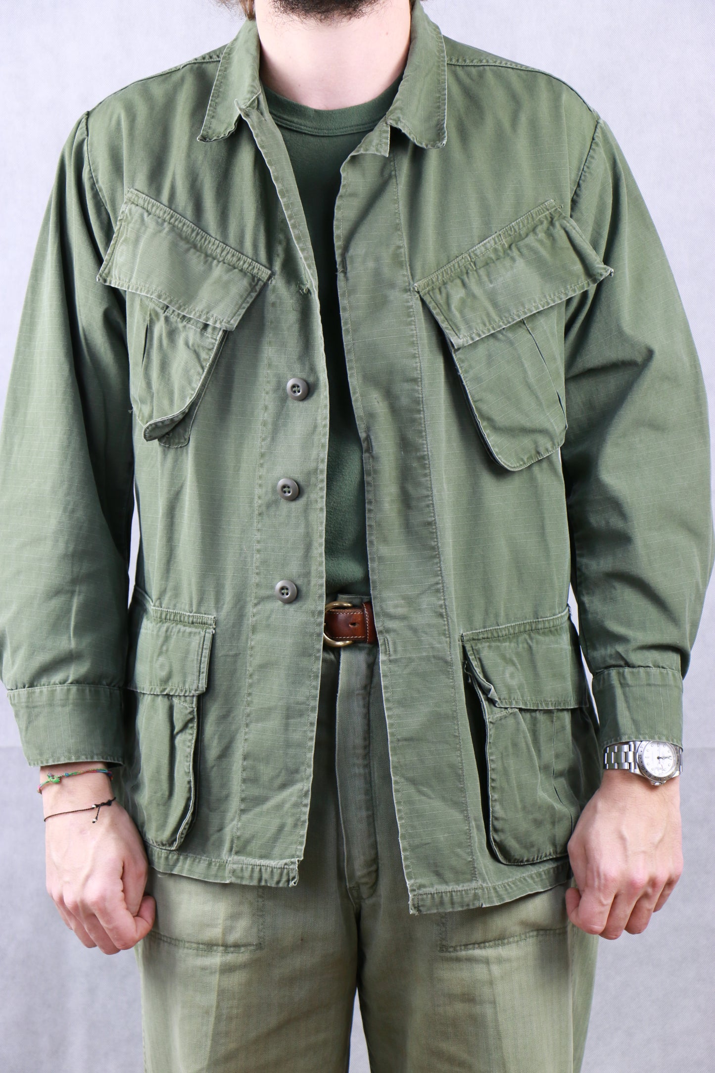 Jungle Jacket Olive Green 1970, clochard92.com
