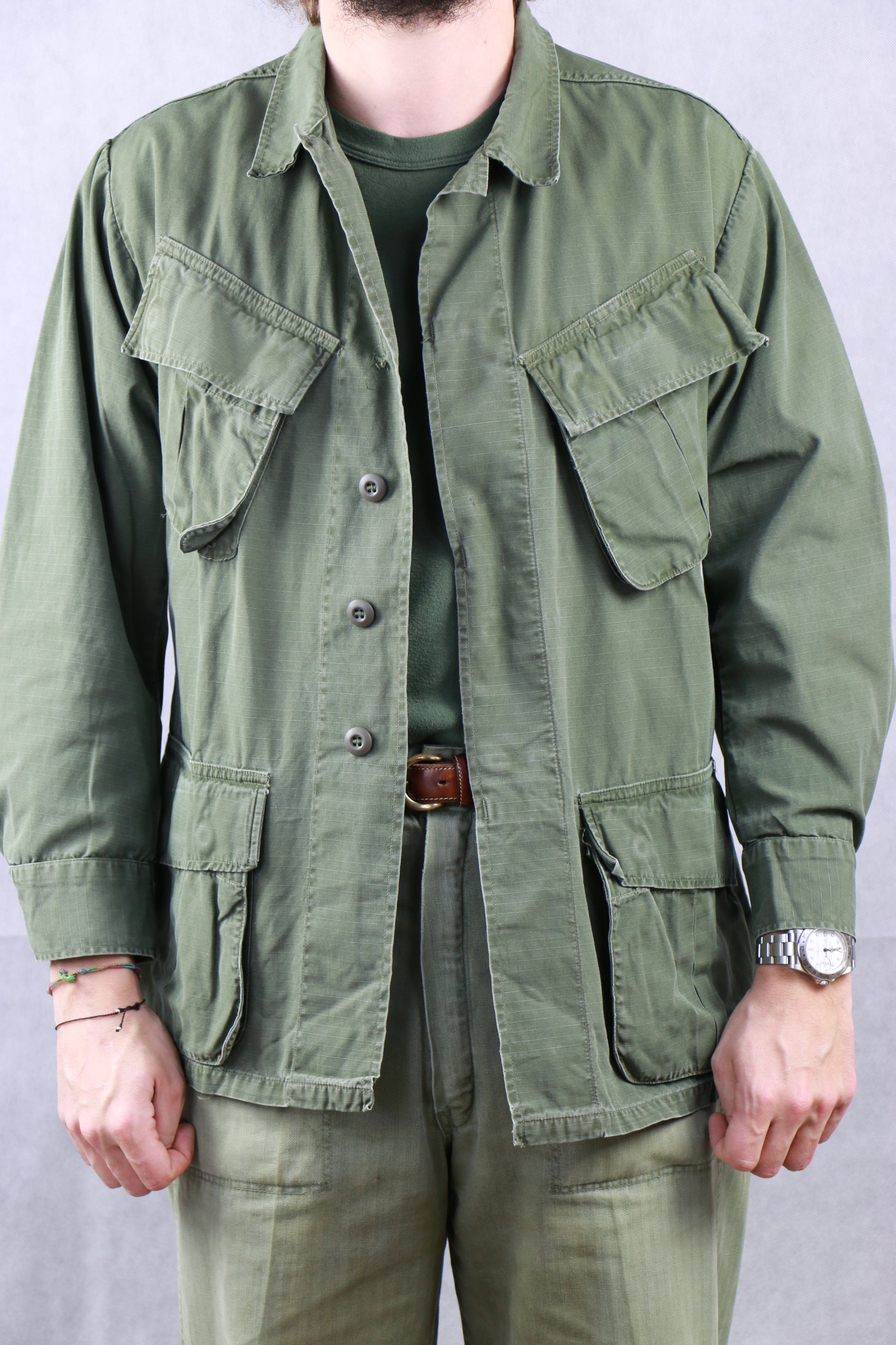 Jungle Jacket Olive Green 1970, clochard92.com, Vintage Store Clochard92.com