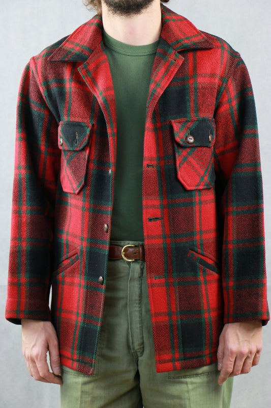 Chippewa Woolen CPO Red Plaid Work/ Hunting Jacket40s, clochard92.com