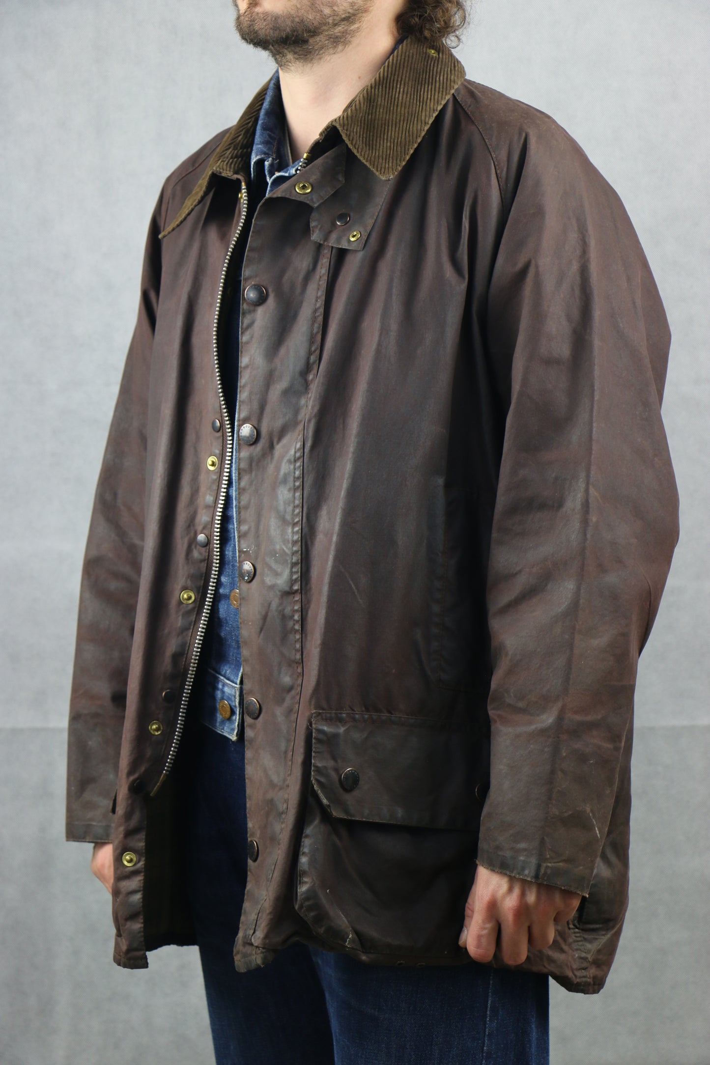 Barbour 'Beaufort' C48 Wax Jacket Brown - vintage cotton clochard92.com