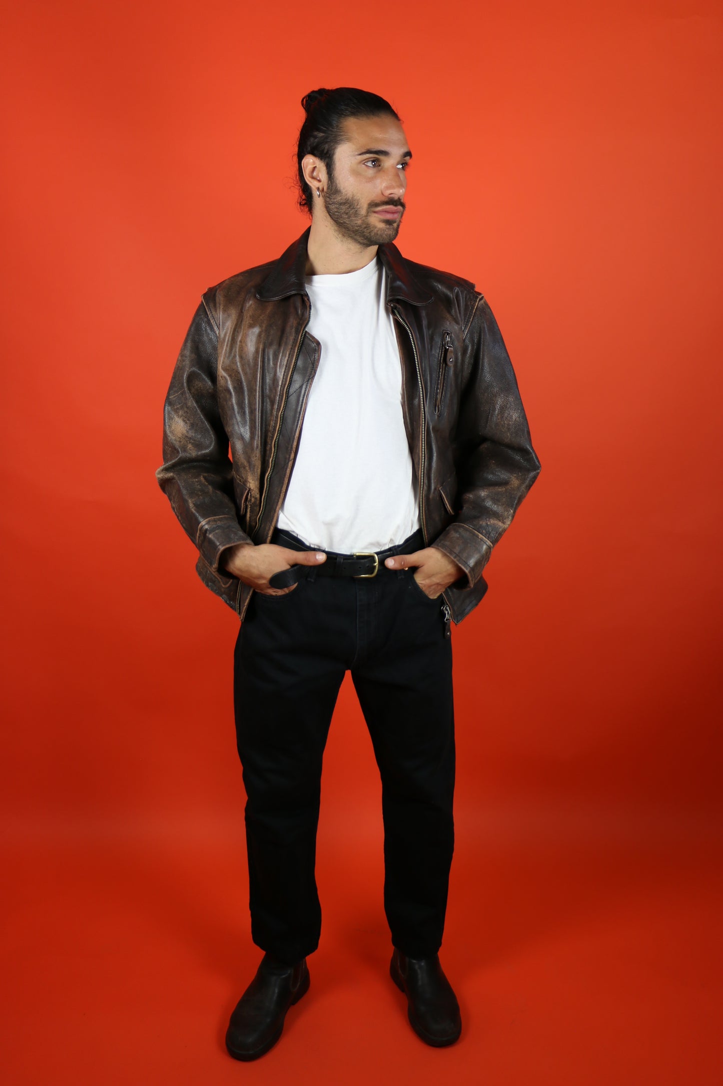Rifle & Co Leather Jacket - vintage clothing clochard92.com
