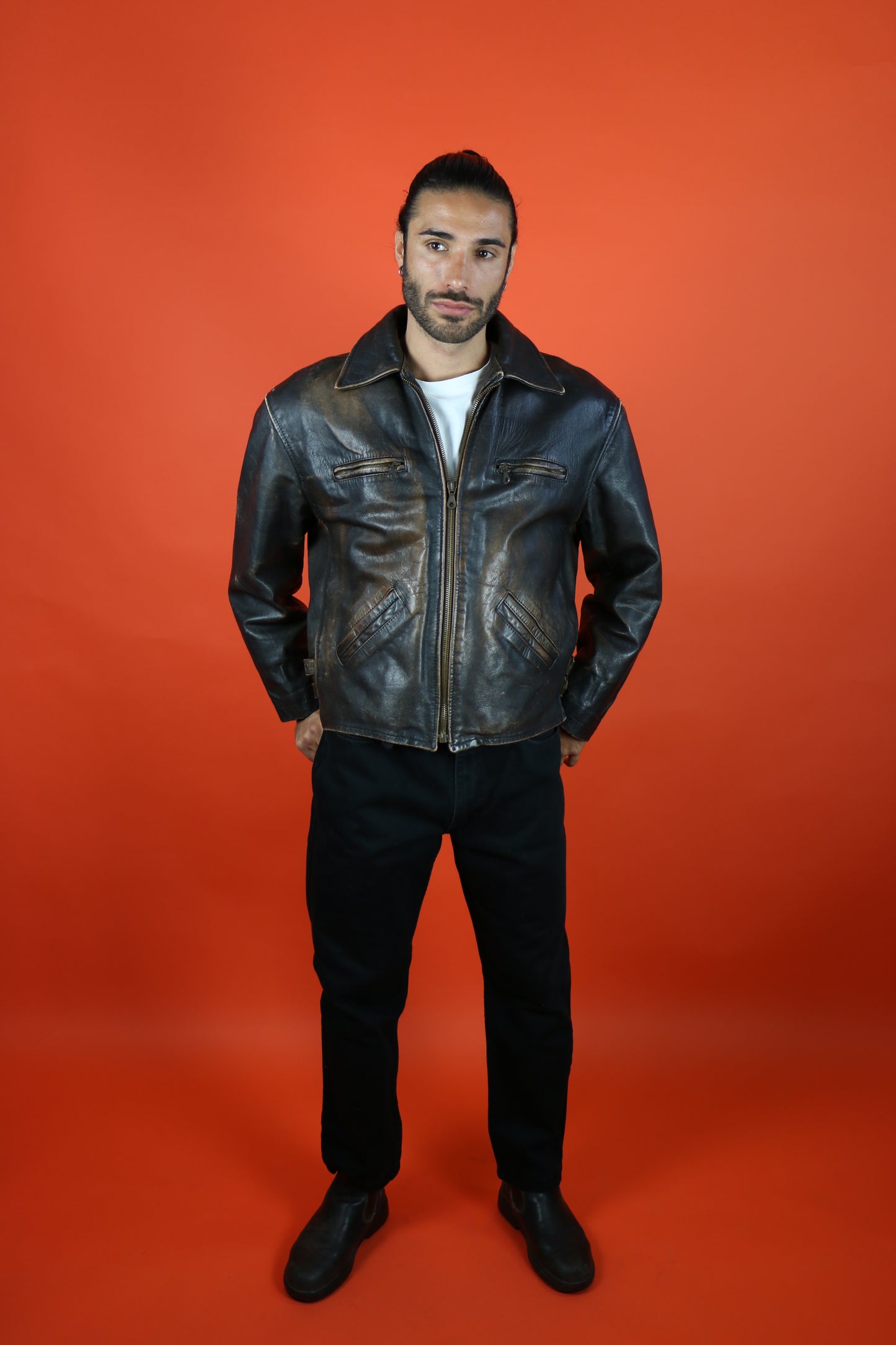 M.C.J. Leather Jacket - vintage clothing clochard92.com