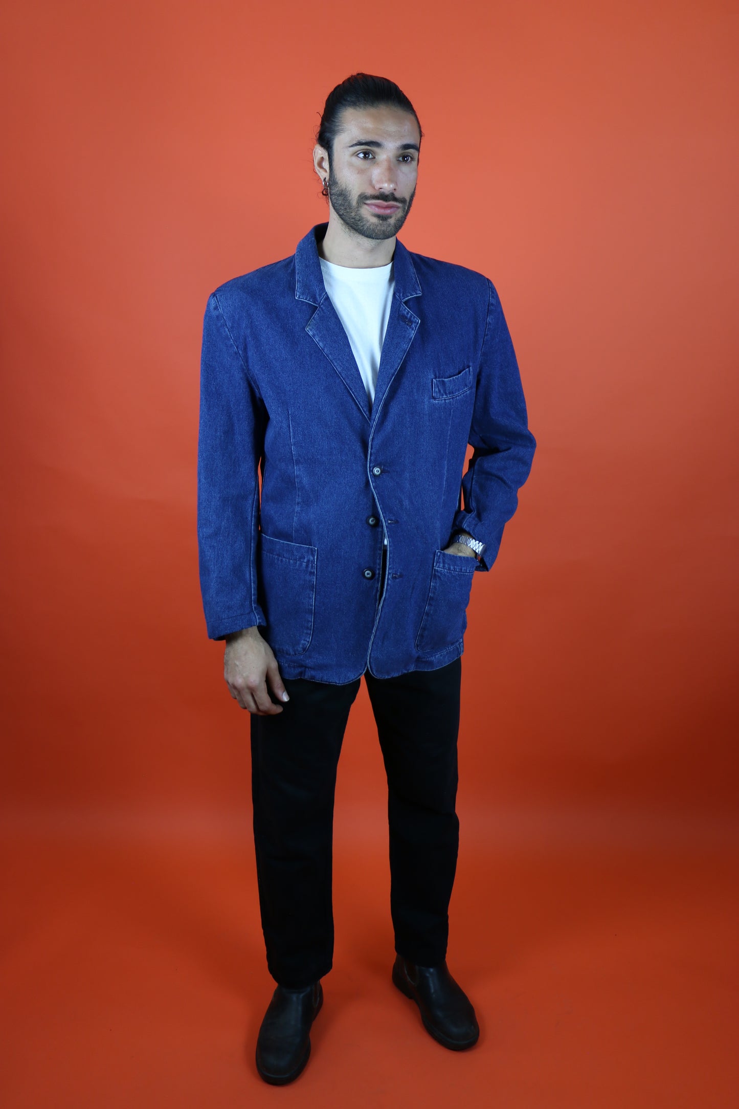 Yves Sant Laurent Denim Suit Jacket - vintage clothing clochard92.com
