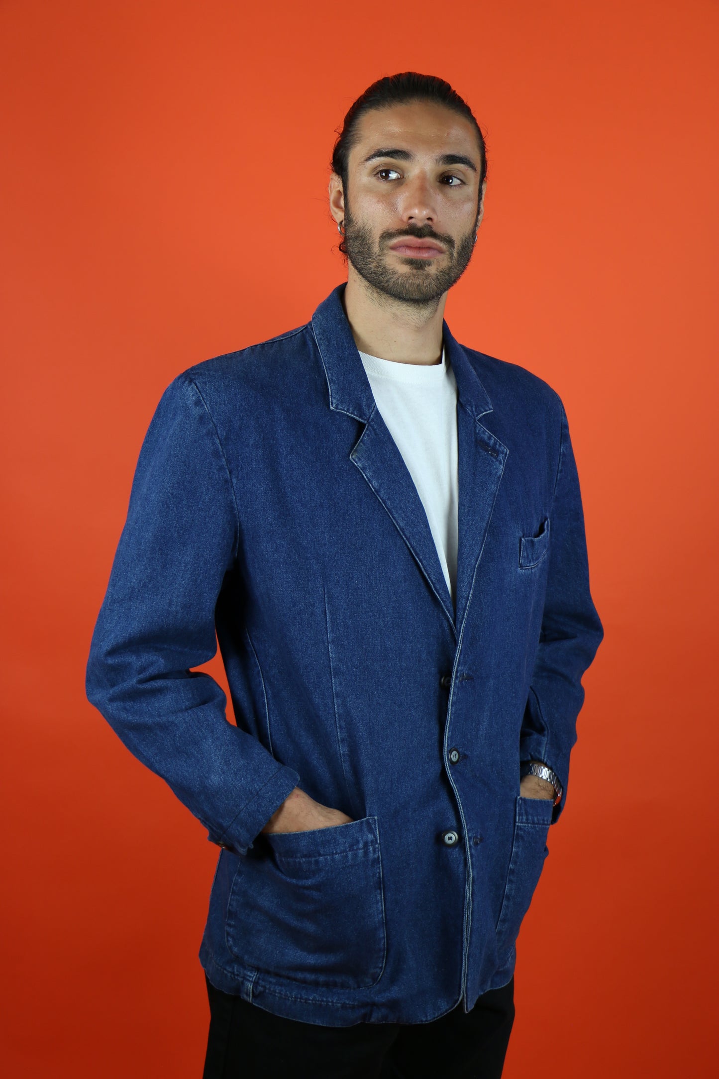 Yves Sant Laurent Denim Suit Jacket - vintage clothing clochard92.com