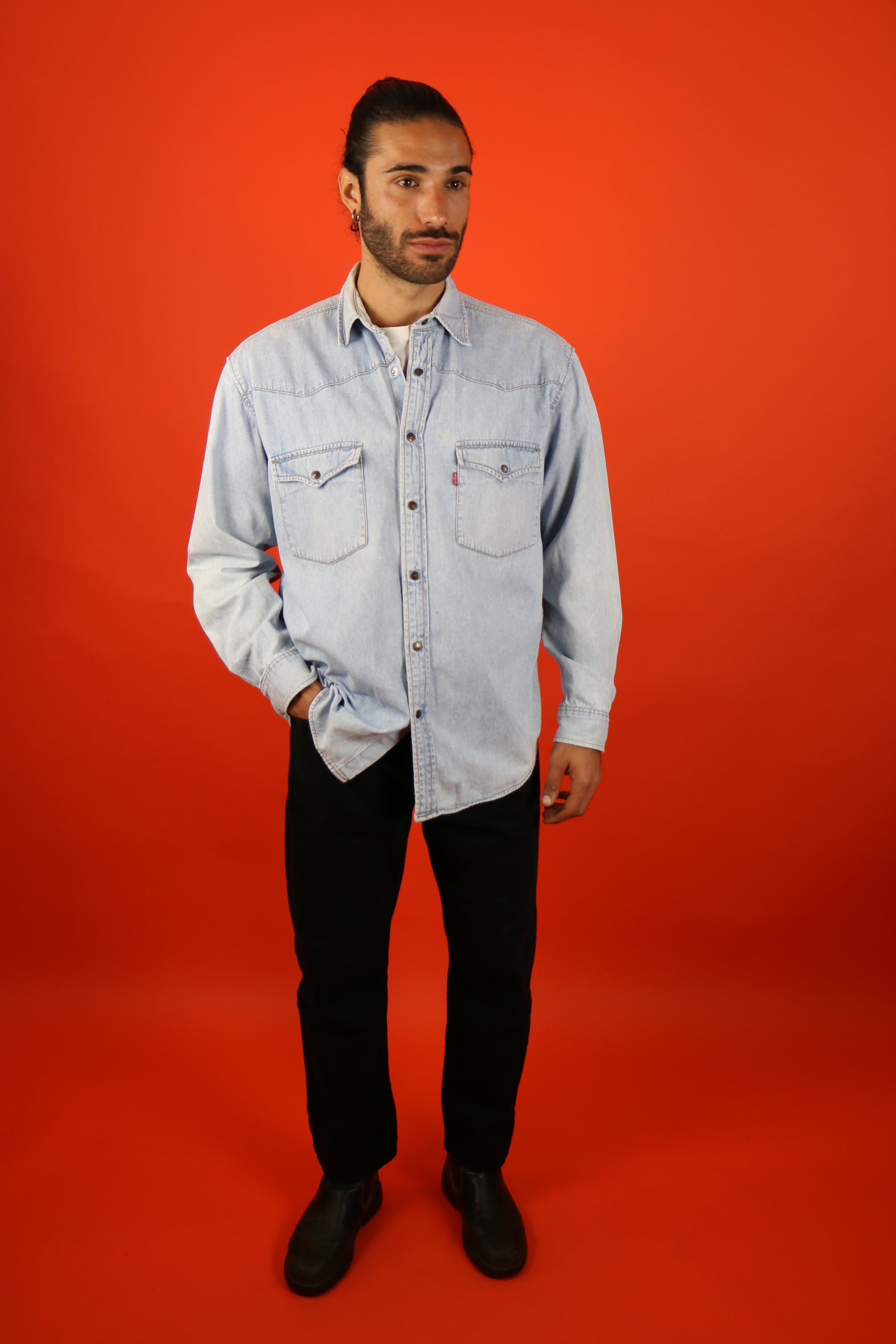 Levis Denim Shirt Washed Color - vintage clothing clochard92.com