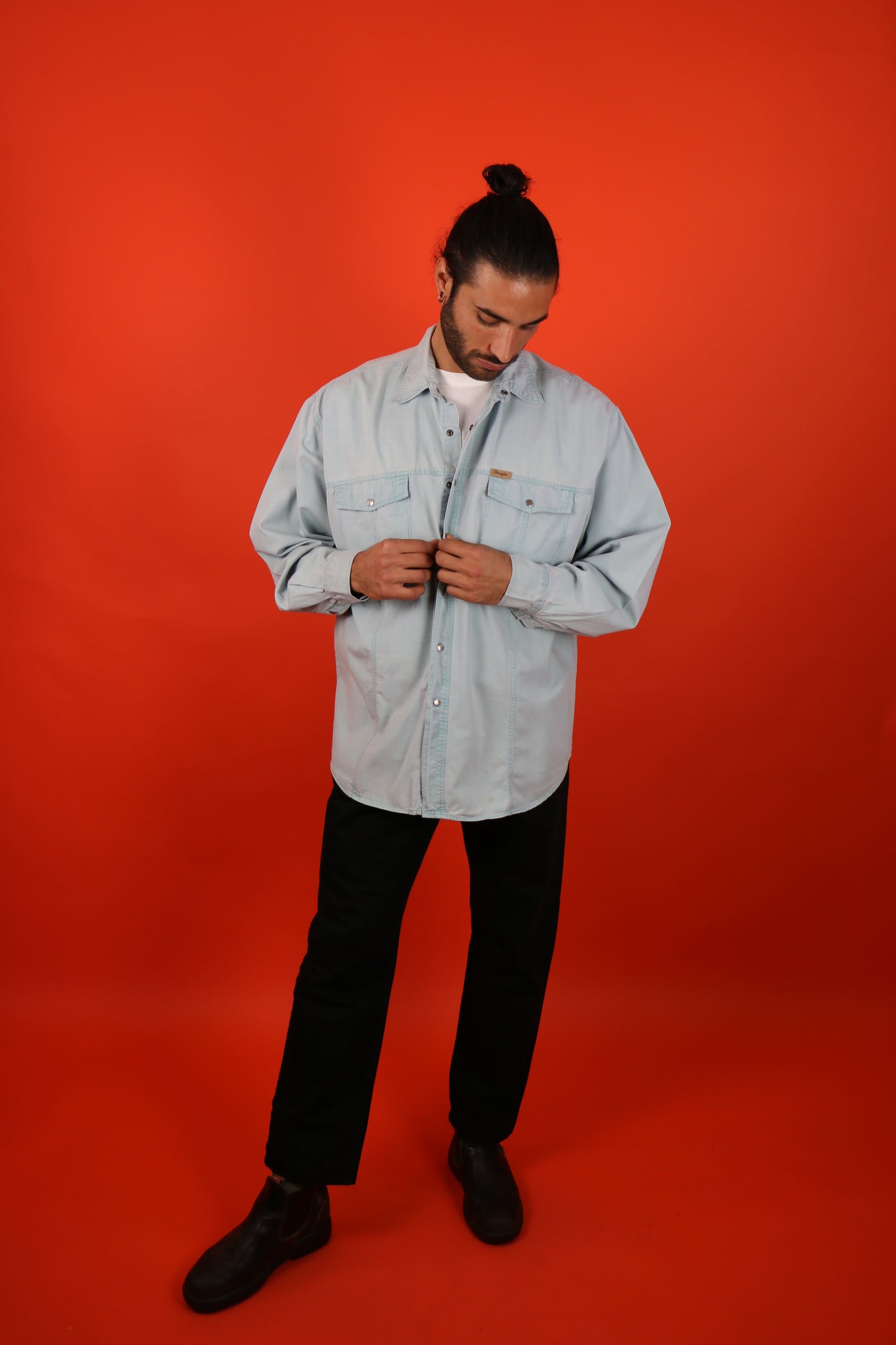 Wrangler denim Shirt- vintage clothing clochard92.com