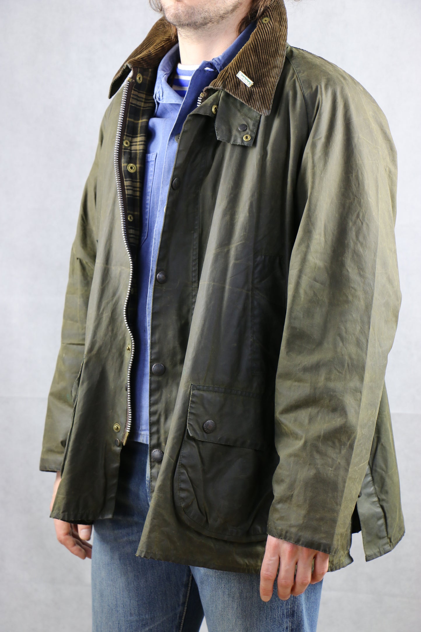 Barbour Bedale C46 / 117CM Wax Jacket green - vintage clothing clochard92.com
