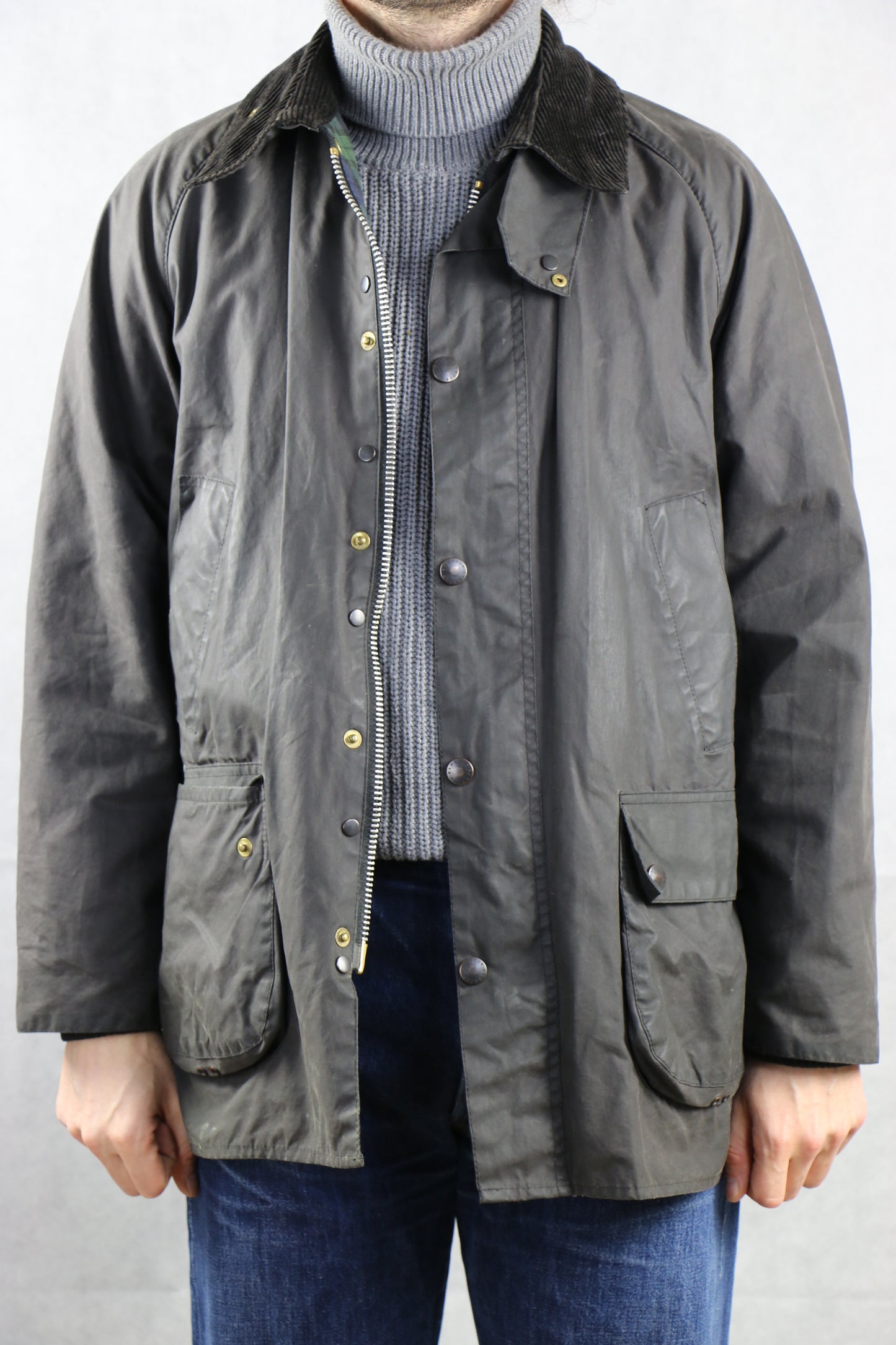 Barbour 'Bedale' C42 / 107CM Navy - vintage clothing clochard92.com
