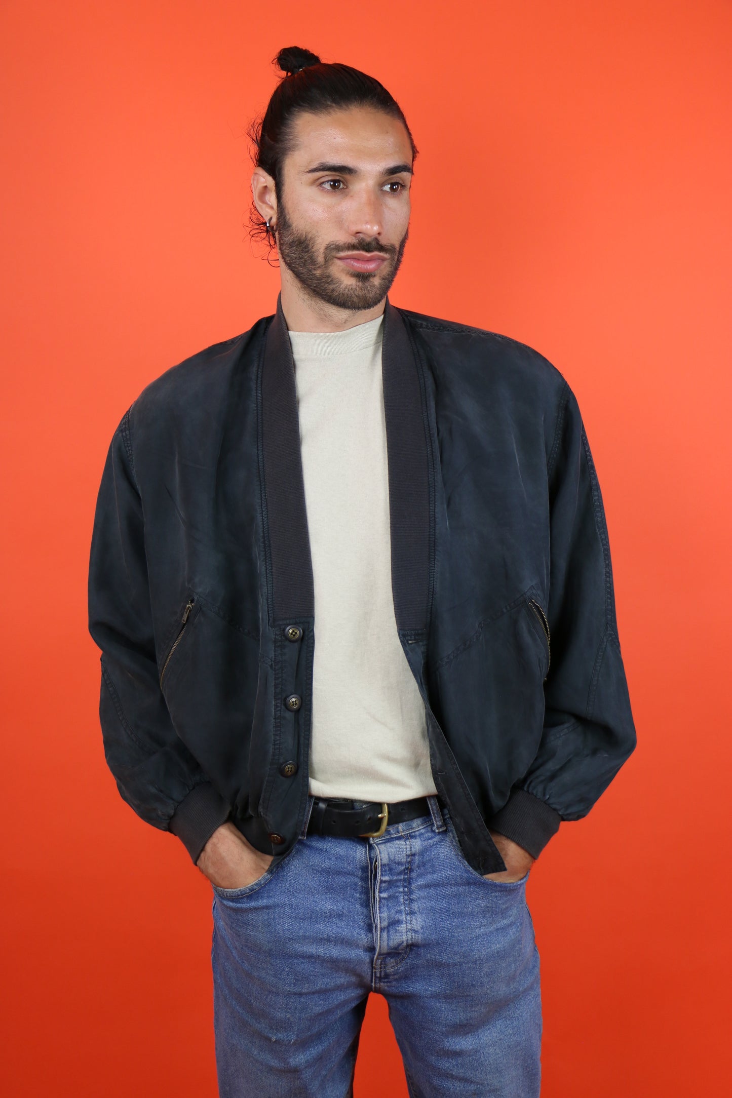 Silk Button Jacket - vintage clothing clochard92.com