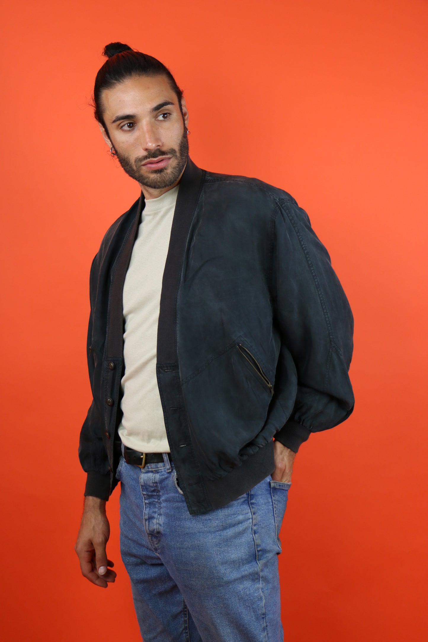 Silk Button Jacket  - vintage clothing clochard92.com