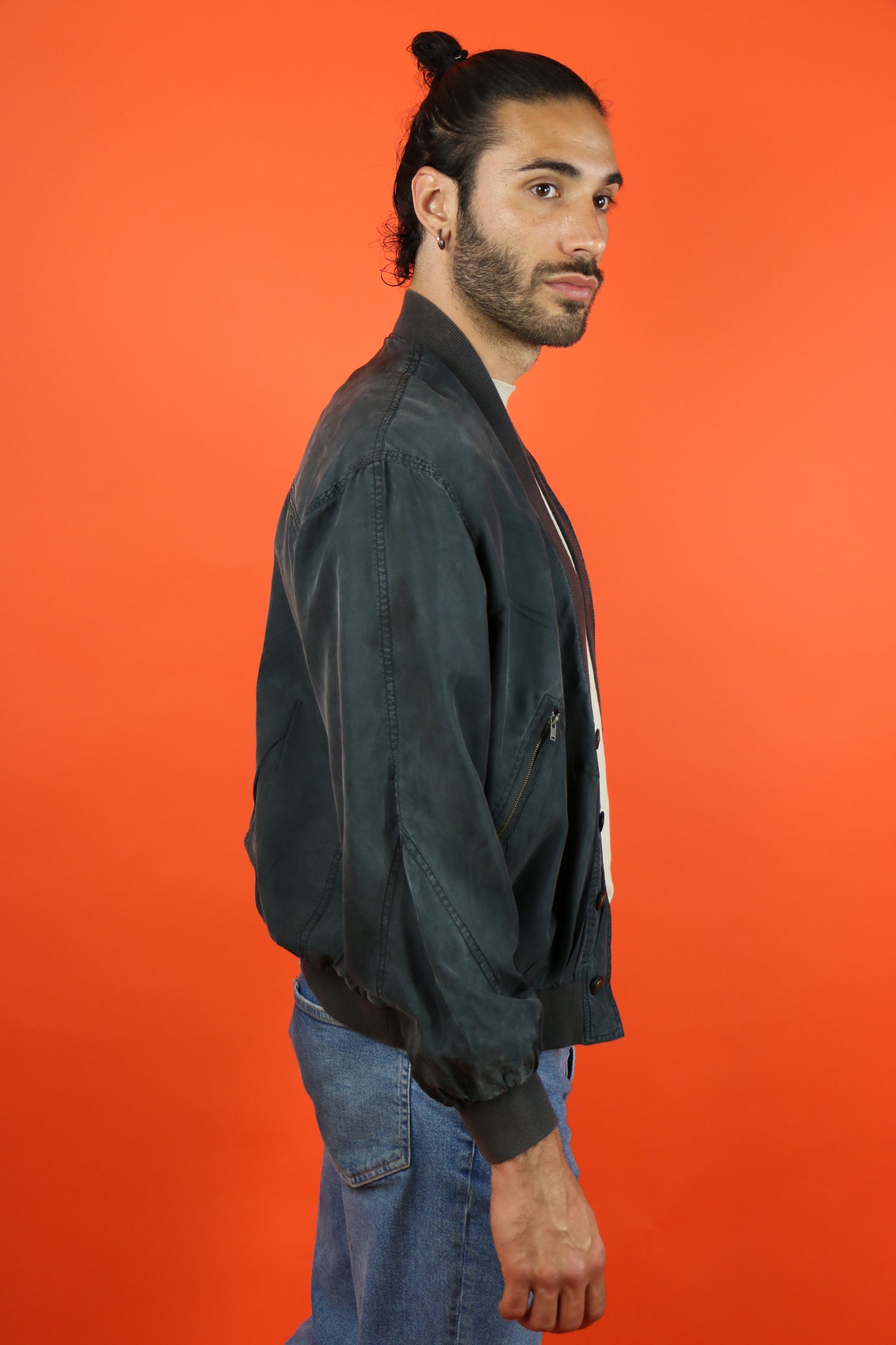 Silk Button Jacket - vintage clothing clochard92.com