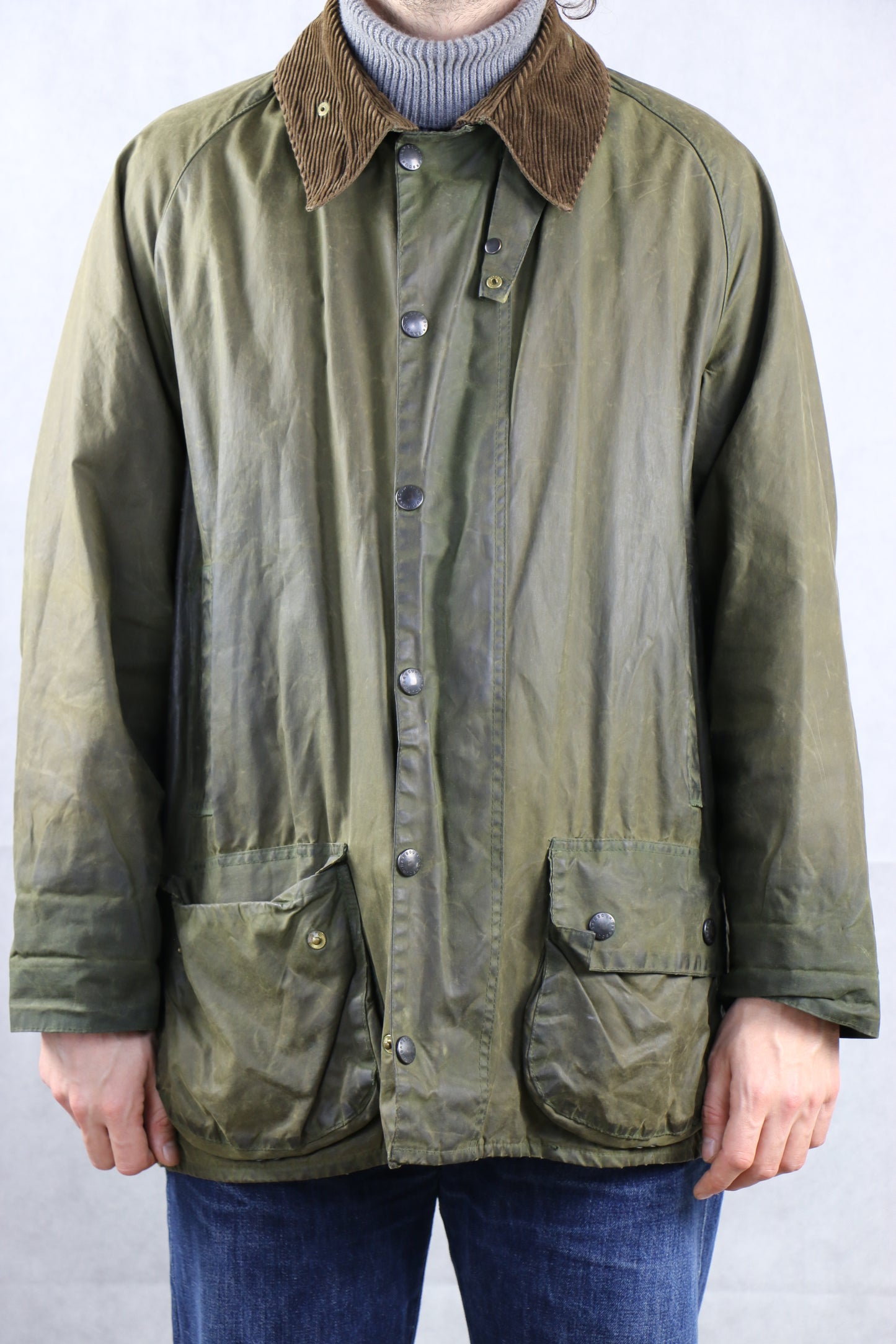 Barbour 'Beaufort' Jacket C44 / 112CM Green - vintage clothing clochard92.com