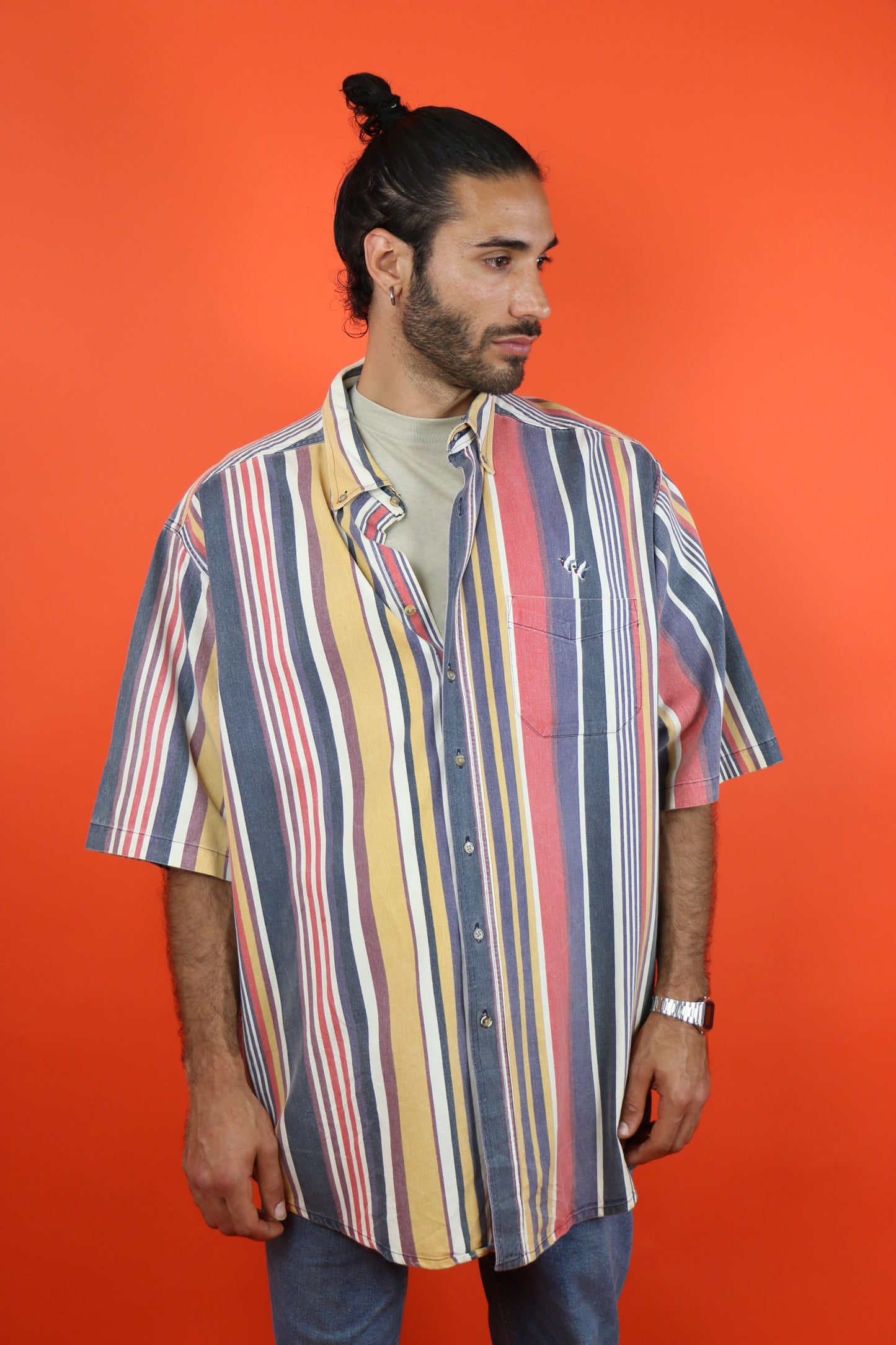 Camicia a righe astratte Creekwood