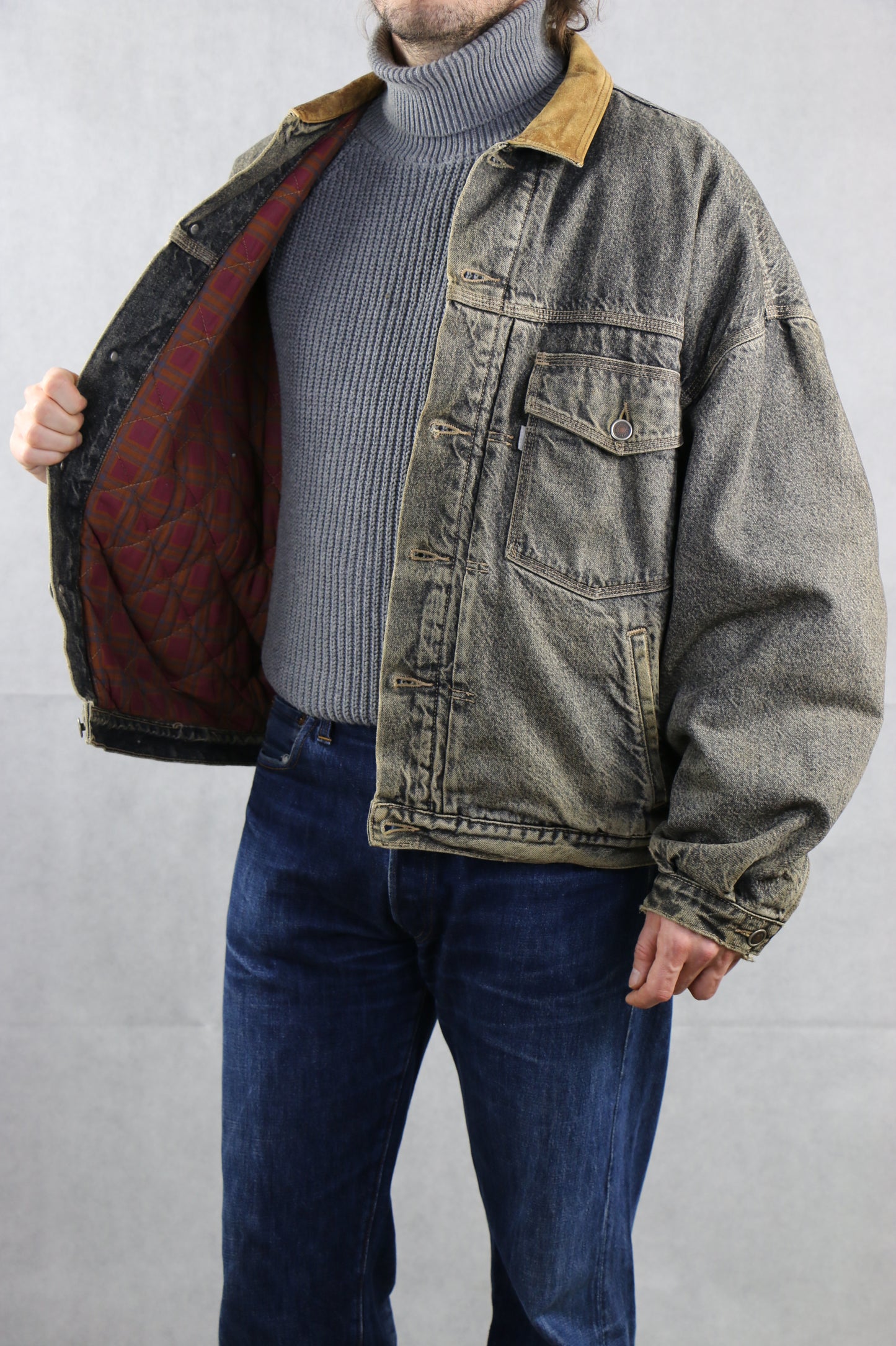 Levi's 'Silver Tag' Denim Jacket w/ leather collar, clochard92.com