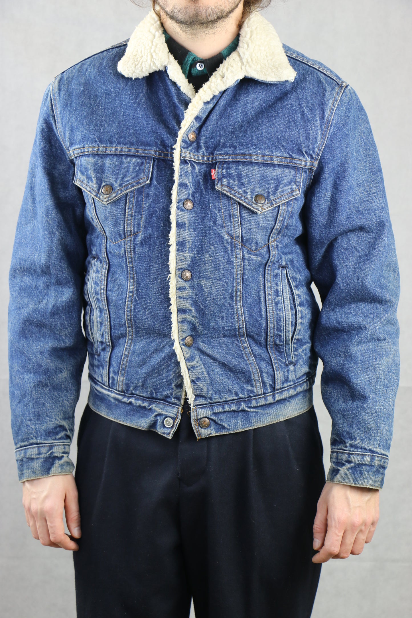 Levi's 'Red Tag' Made in U.S.A. Sherpa Denim Jacket '38R', clochard92.com