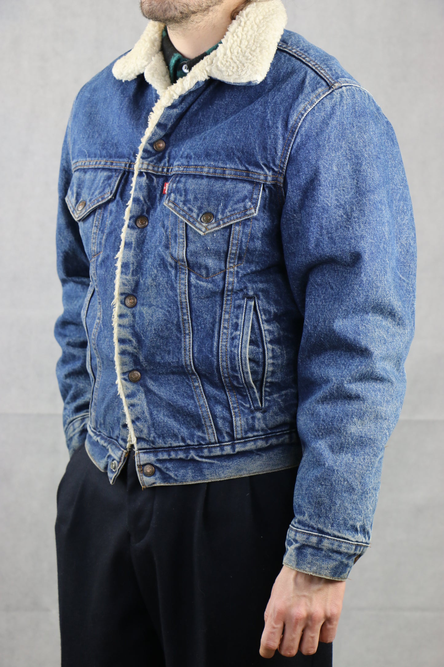 Levi's 'Red Tag' Made in U.S.A. Sherpa Denim Jacket '38R', clochard92.com