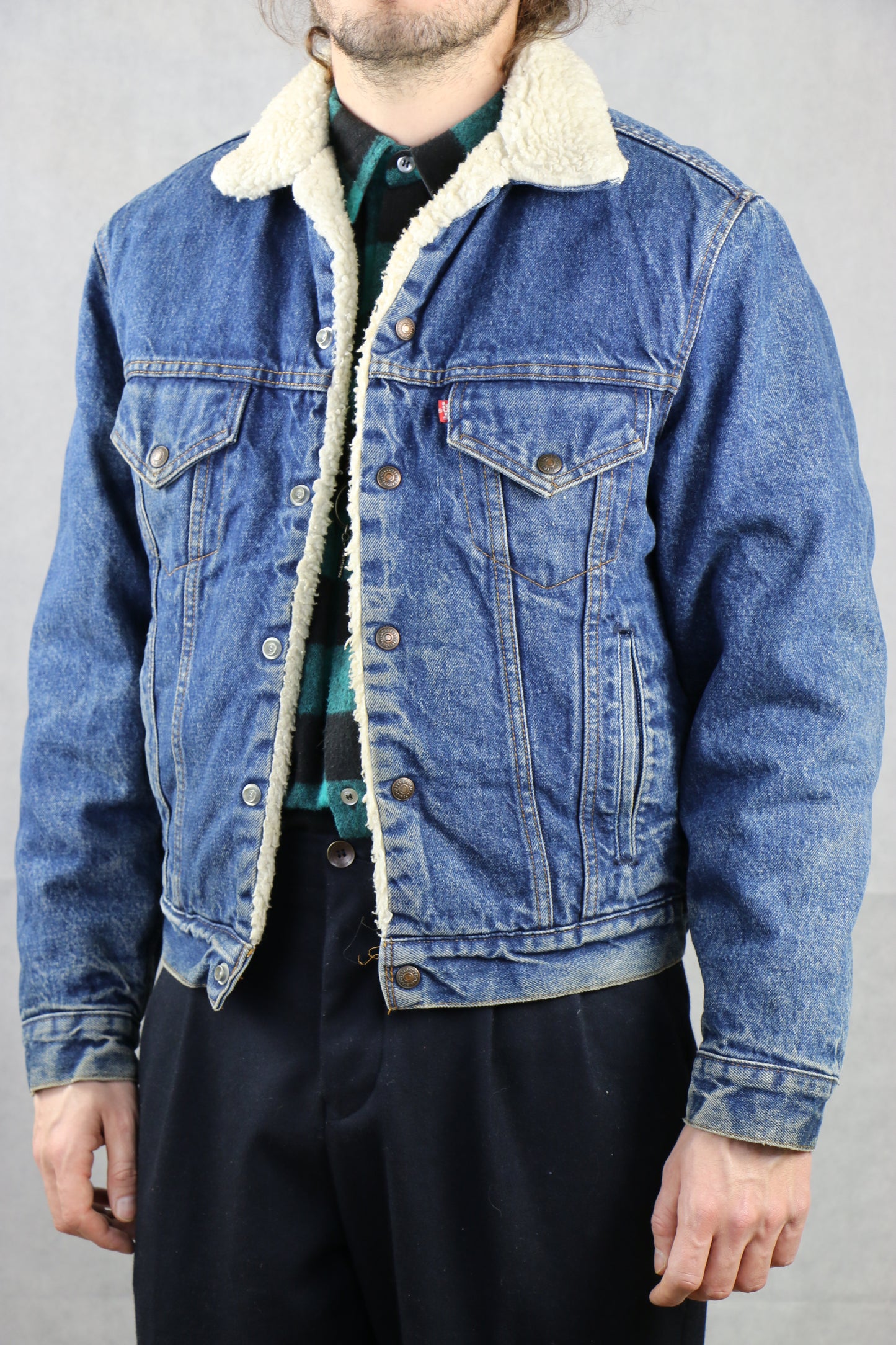 Levi's 'Red Tag' Made in U.S.A. Sherpa Denim Jacket '38R', clochard92.com