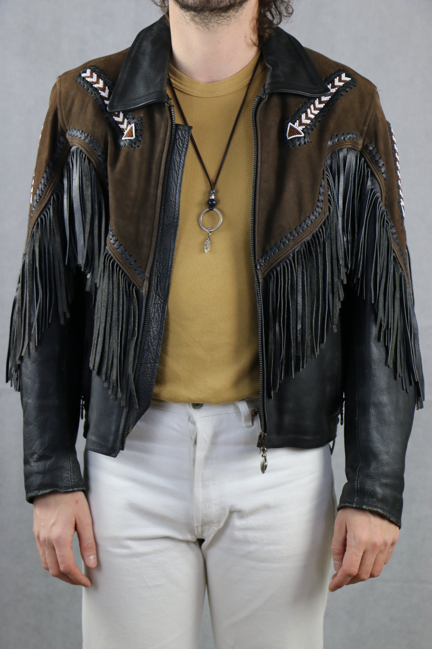 BOS Navajo Western Leather Jacket, clochard92.com