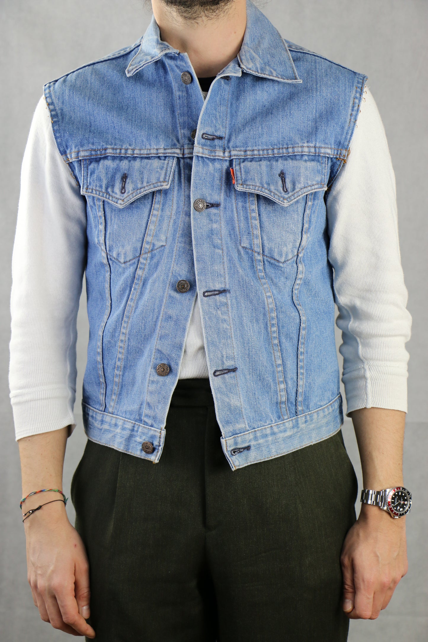 Levi's 'Orange Tab' Denim Vest 'S/38', clochard92.com