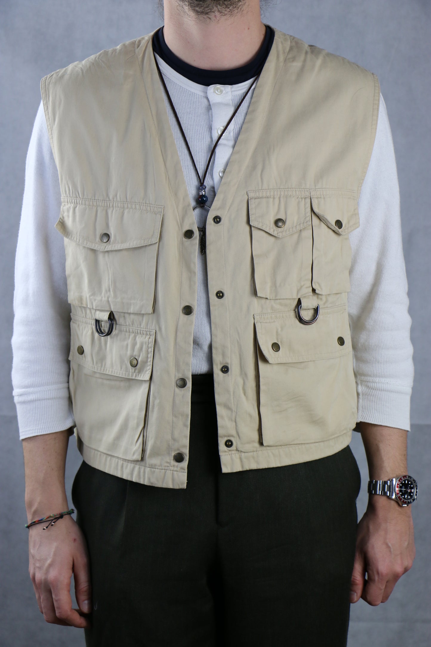 Daks Utility Vest 'L'- vintage clothing clochard92.com