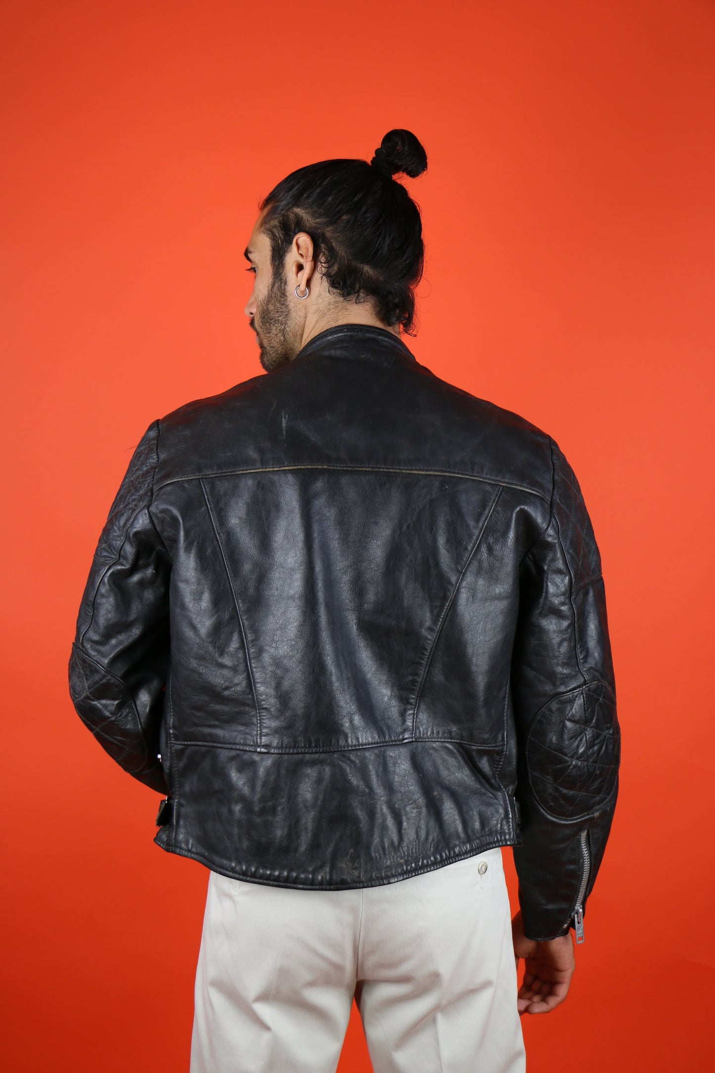 Wolf Biker Leather Jacket - vintage clothing clochard92.com