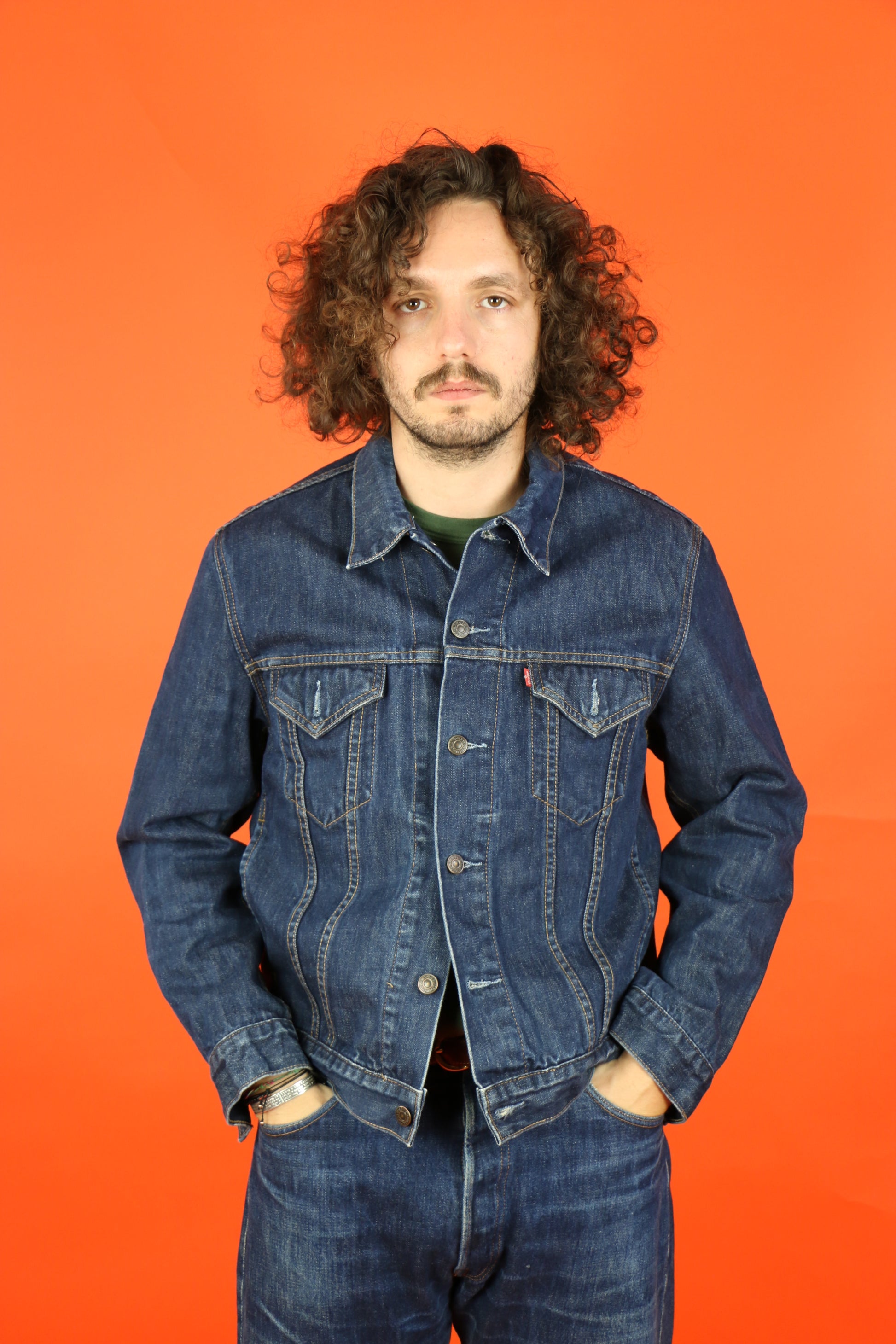 Levis Trucker Jacket M 70550 - vintage clothing clochard92.com, Vintage Store Clochard92.com