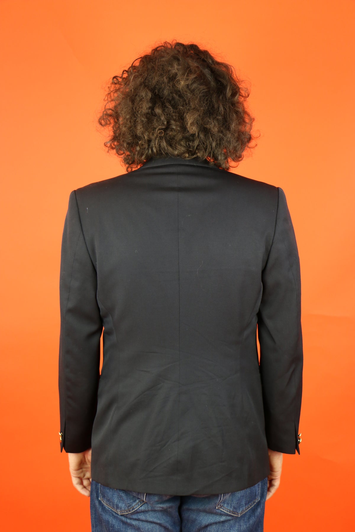 Navy Blazer 2 Buttons Suit Jacket - vintage clothing clochard92.com