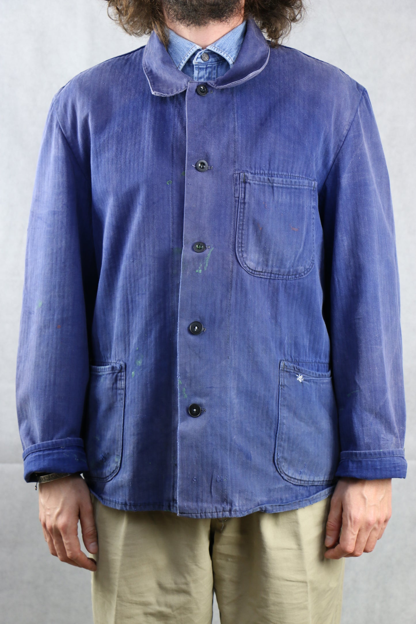 Work Jacket Buttons In Sight