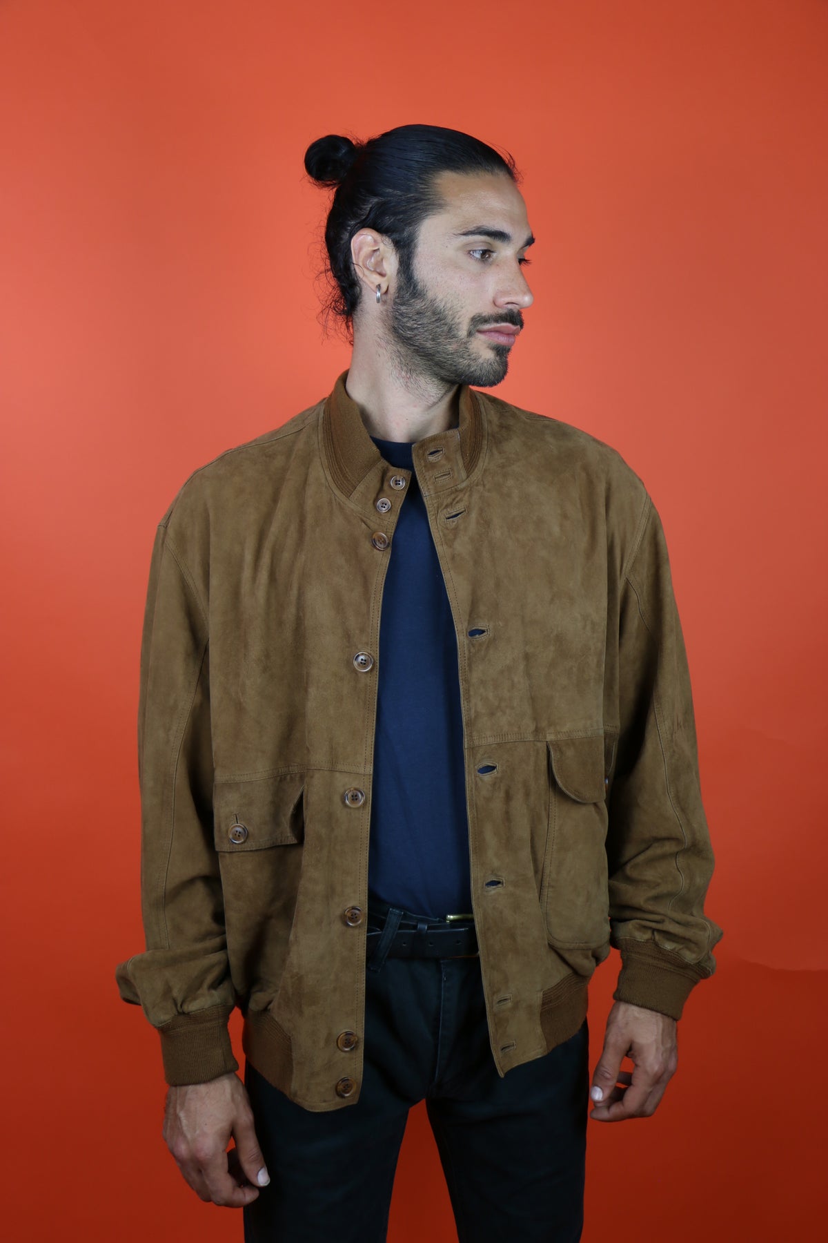 Suede Jacket Dark Brown - vintage clothing clochard92.com