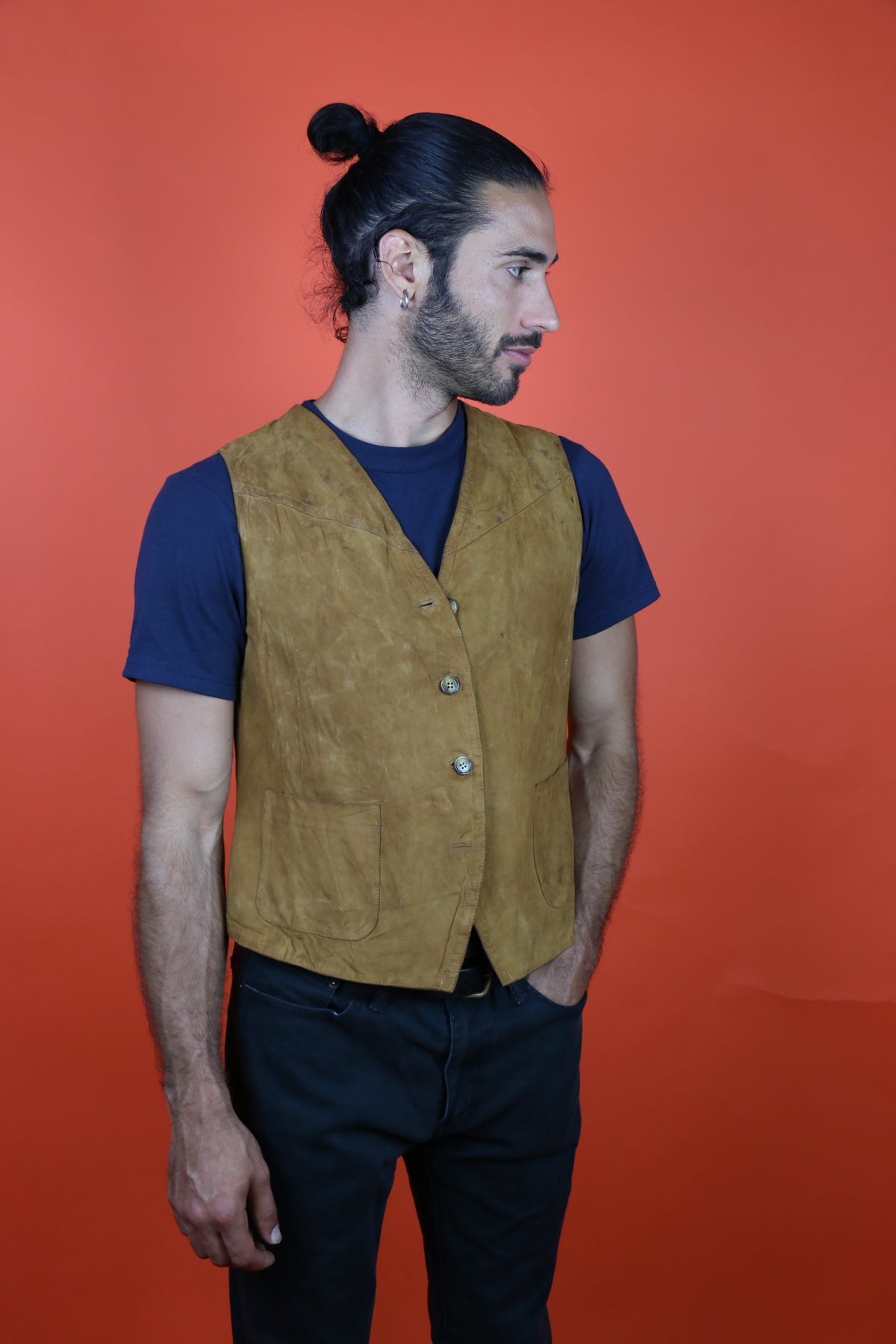 Prisma Suede Leather Vest - vintage clothing clochard92.com