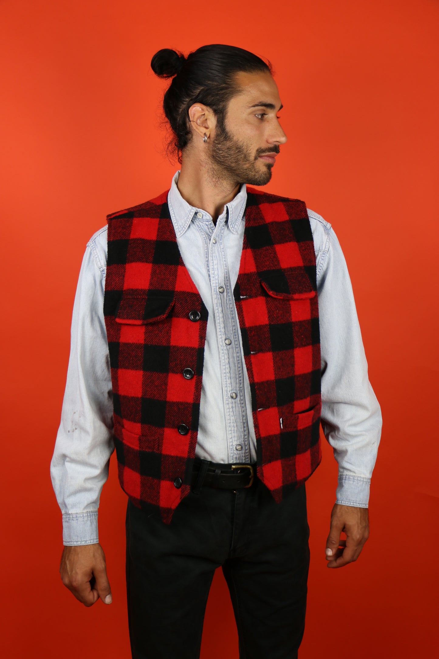 Levi's 'White Tab' Flannel Vest - vintage clothing clochard92.com
